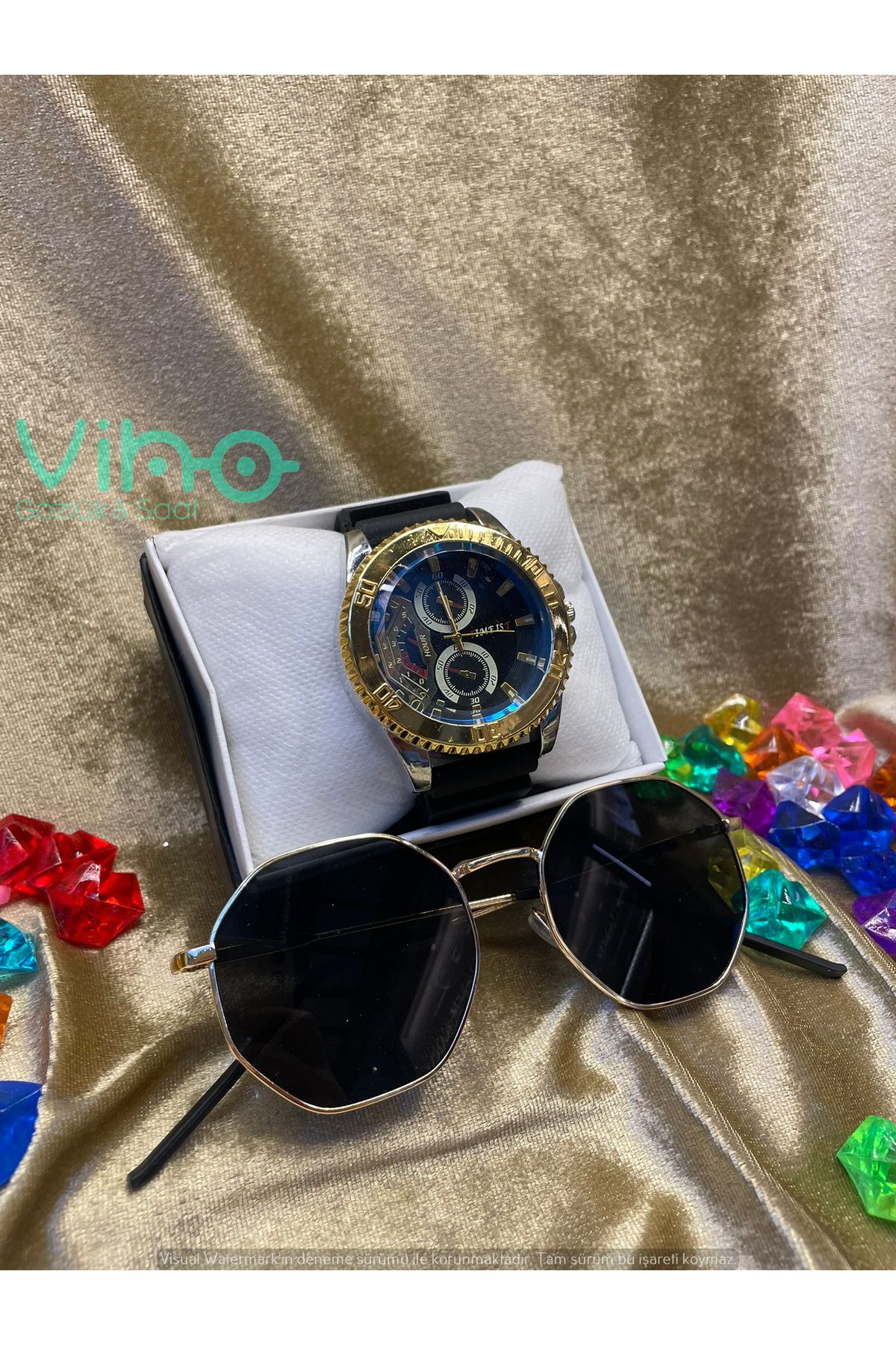 shop Unisex Premium Set Saat & Gözlük Kombini
