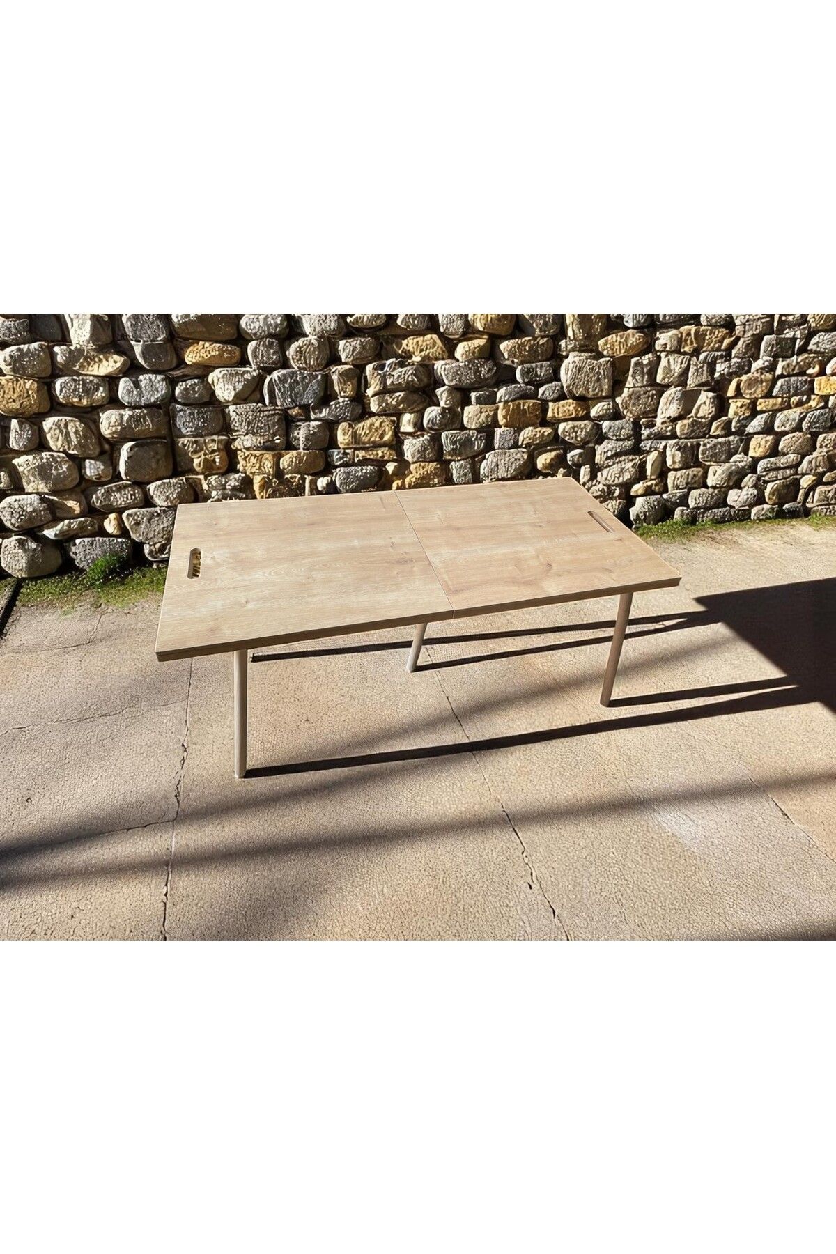 varje Portatif Kamp Masası Katlanabilir Balkon Bahçe Masası Piknik Masası Sehpası 50x110cm