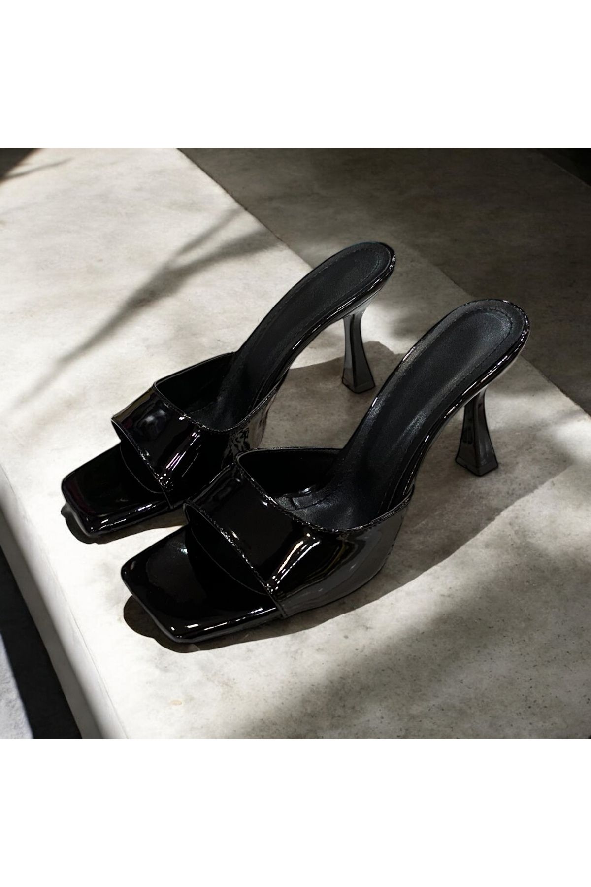 runa shoes topuklu rugan terlik