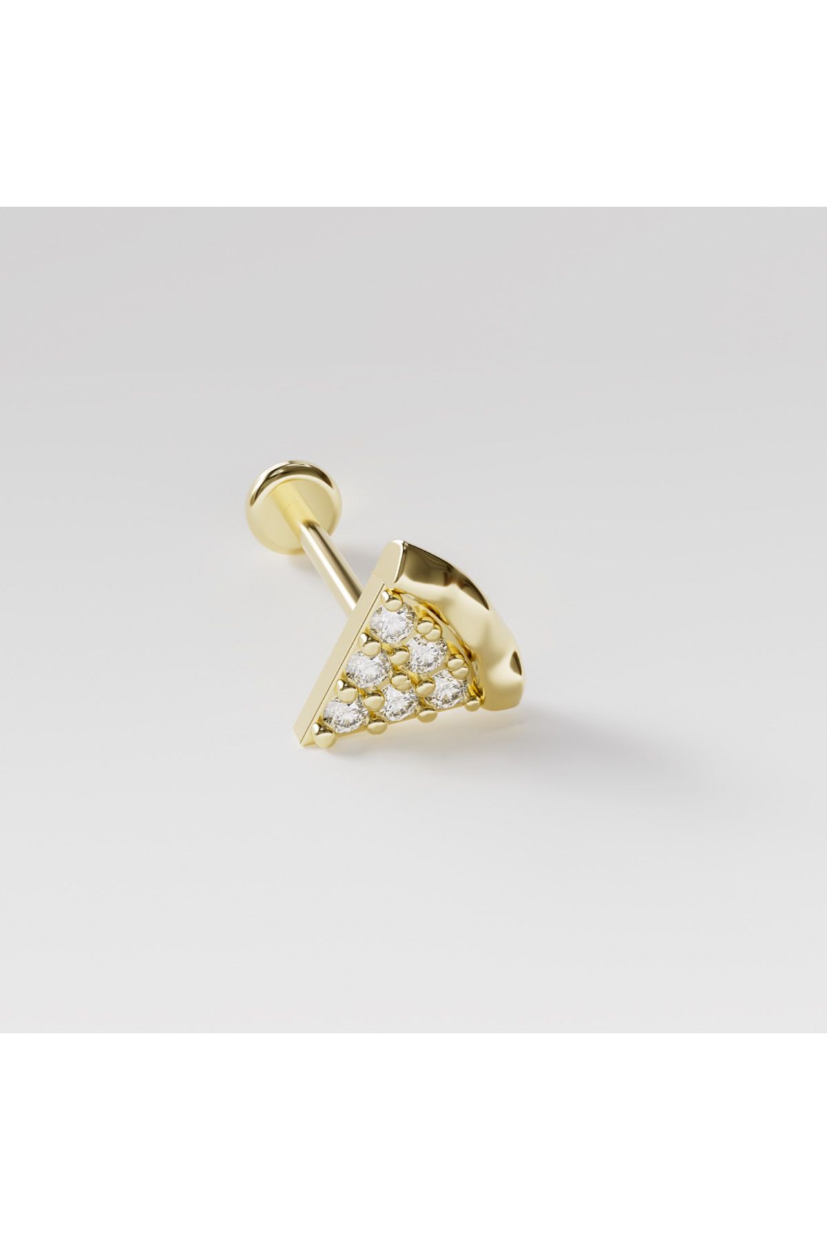 DesignbyKairos 14 Ayar Altın Pizza Dilimi Piercing / Tragus, Helix