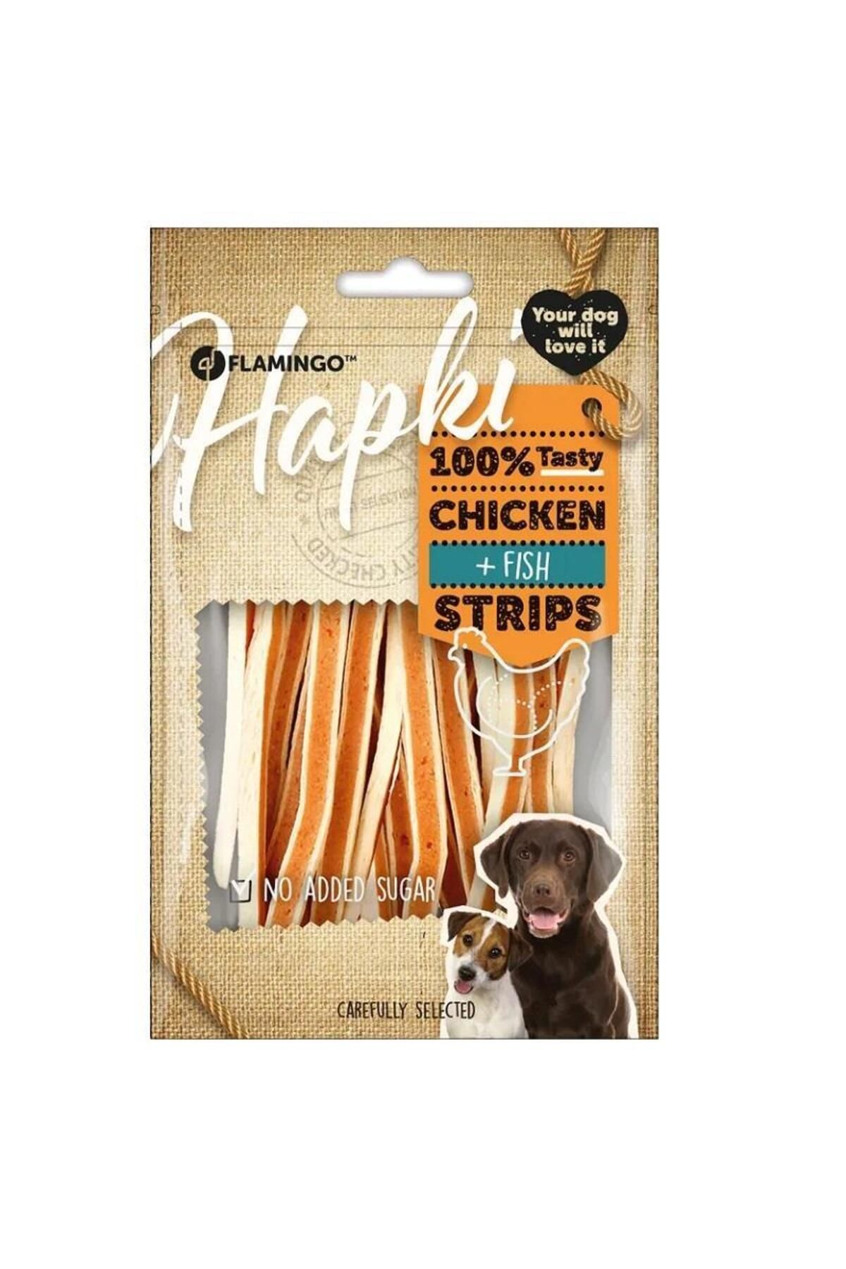 FLAMINGOO Flamingo Hapki Tavuk ve Balıklı Glutensiz Çubuk Köpek Ödül Maması 85 Gr