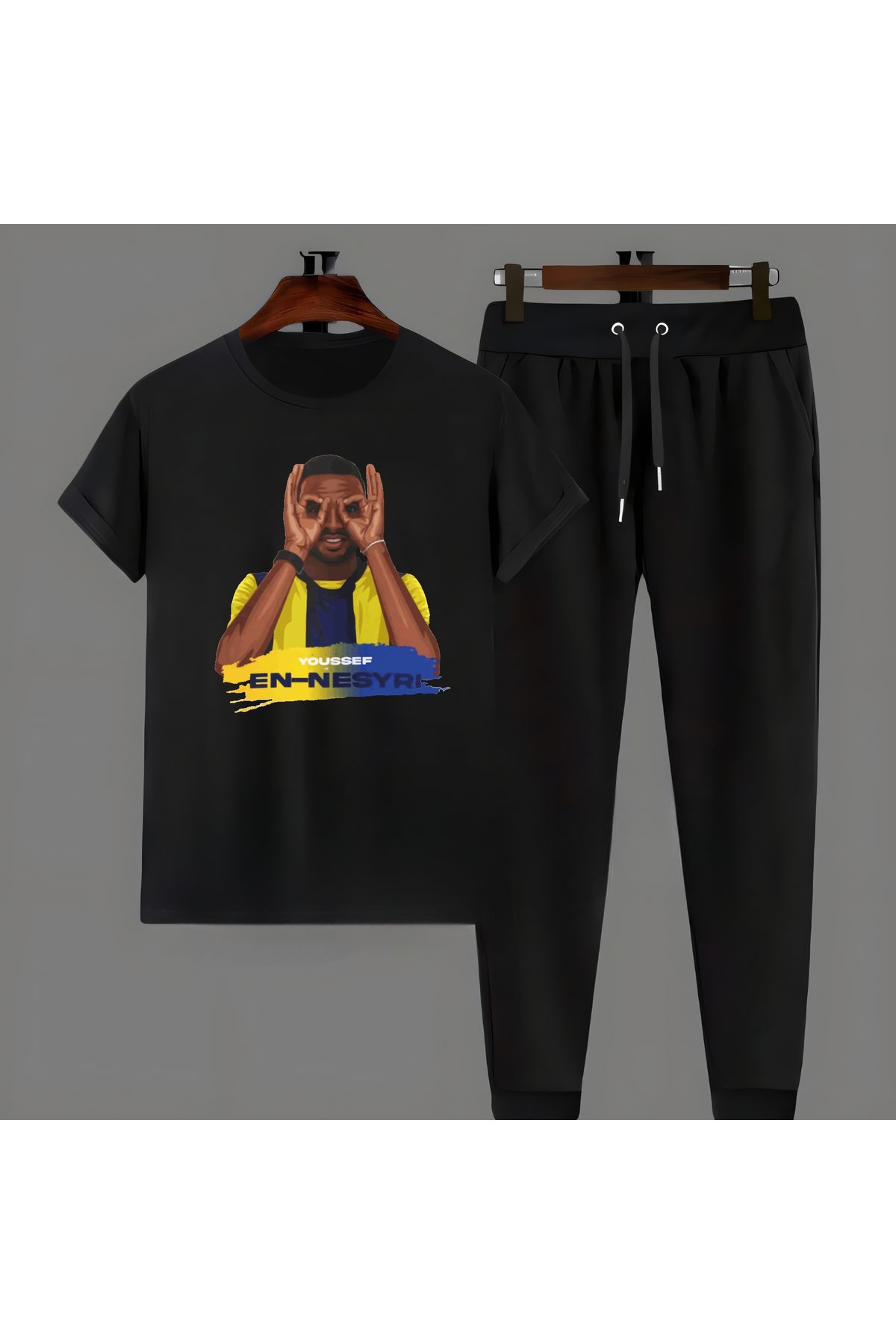 Biy Store Youssef En-Nesyri fotograf forma baskılı unisex kadın erkek kısa kollu tişört t-shirt eşofmantakımı