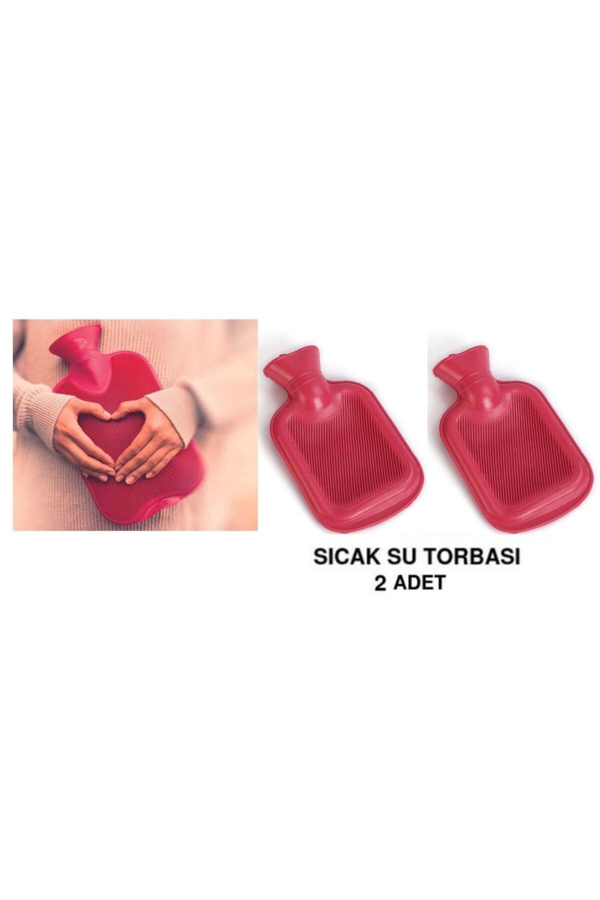 Bosphorus SICAK SU TORBASI 2 ADET,PEMBE KAUÇUK TERMOFOR 21X15X1,8CM 250 ML