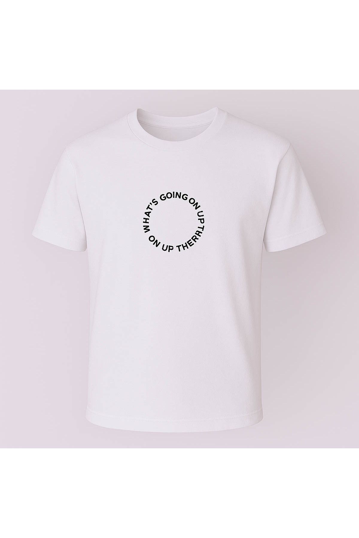 trender Goıng On Up Baskı Beyaz Erkek T-Shirt