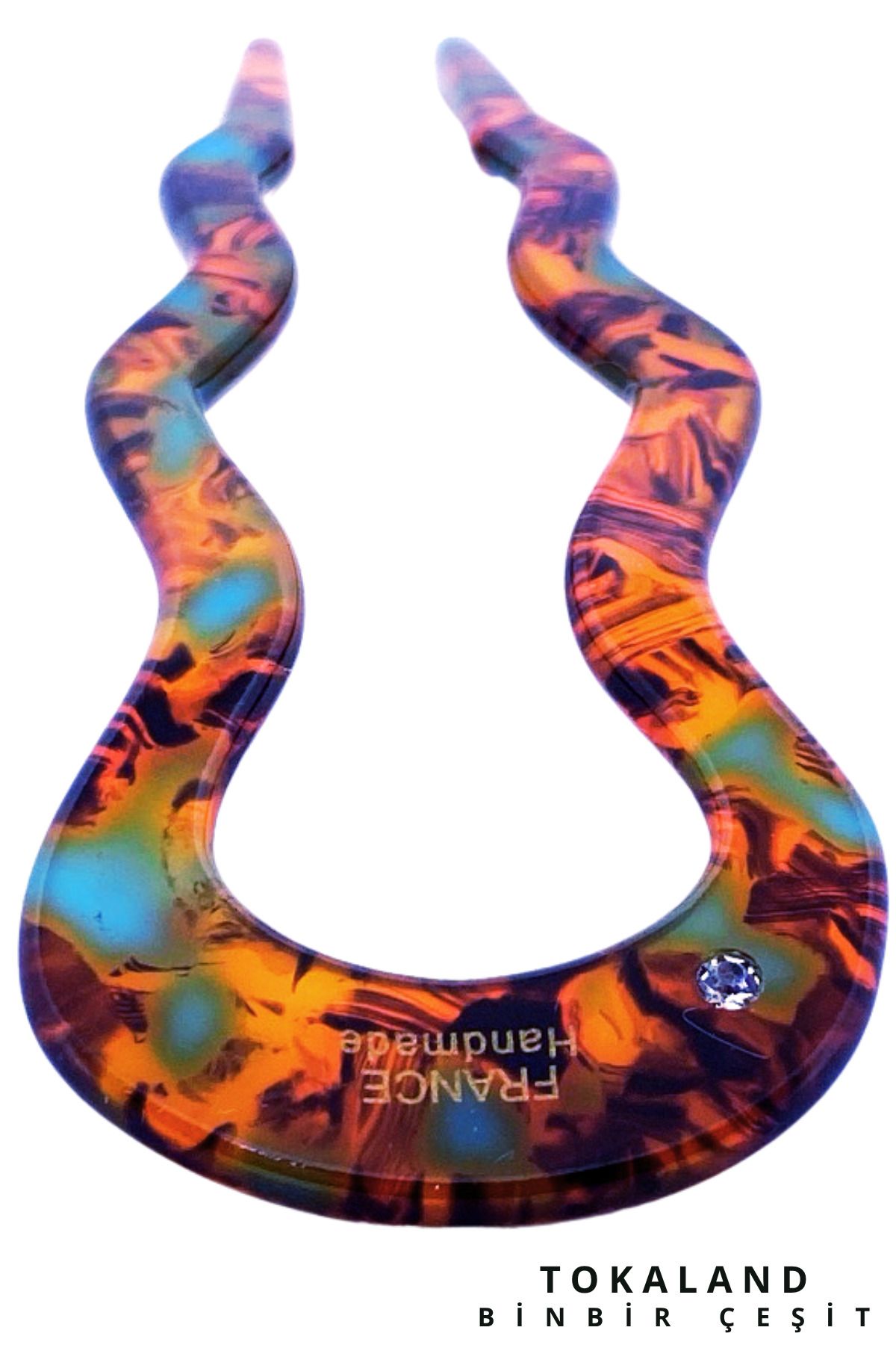 TOKALAND Kadın Topuz Çubuğu - France Handmade - Yeni Sezon Çubuk Toka - Lüks Saç Topuz Çubuğu