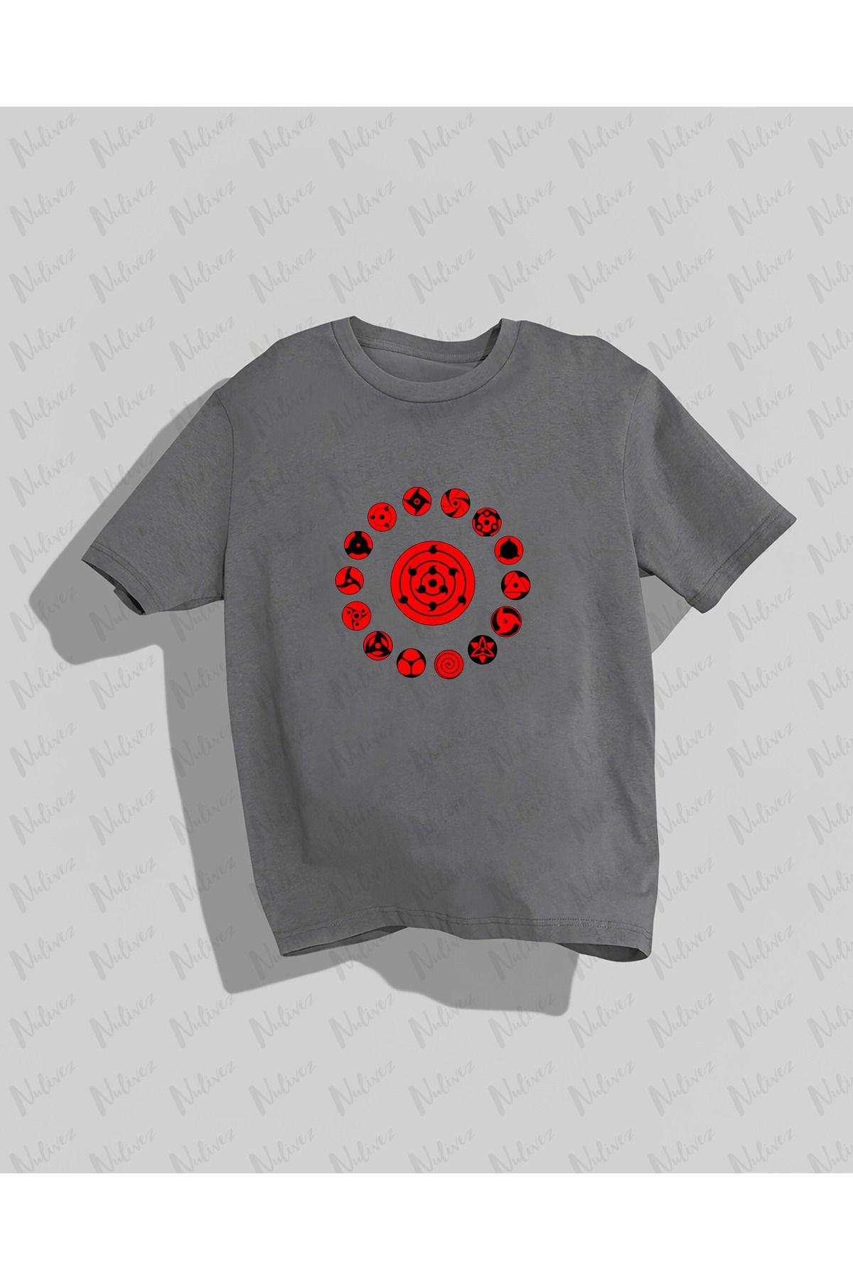 Nulivez NARUTO Tasarımı Baskılı Yüksek Kalite Kompakt Unisex Oversize T-Shirt