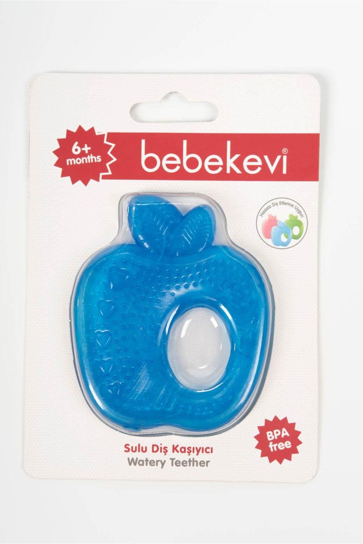 agugu Elma Şeklinde Sulu Diş Kaşıyıcı Mavi