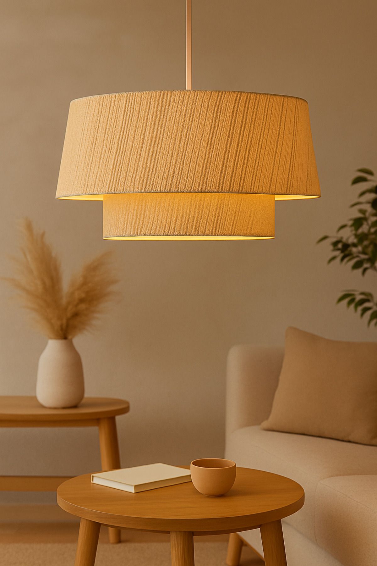 Vivido Home Mira Grande Rattan Hasır Avize