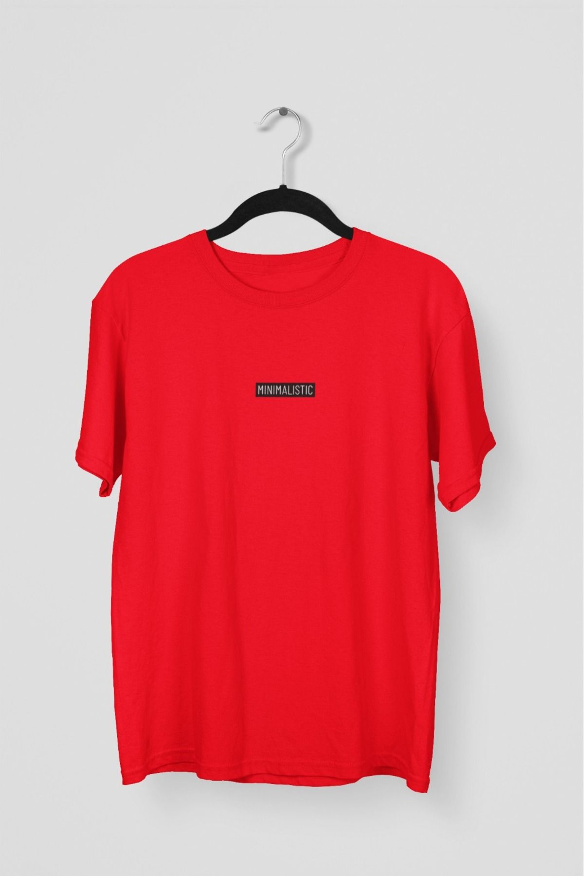 Butik ERKEK/KADIN -MINIMALISTIC- TRANSFER BASKILI YUVARLAK YAKA KISA KOL TİŞÖRT