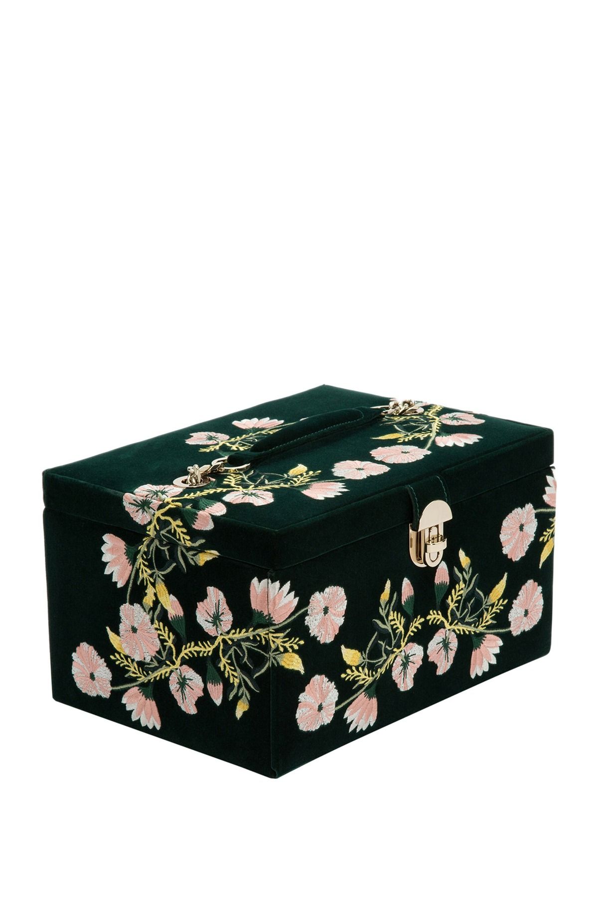 Wolf Zoe Medium Jewelry Box Kadife Mücevher Kutusu, Ayna ve Seyahat Çantalı