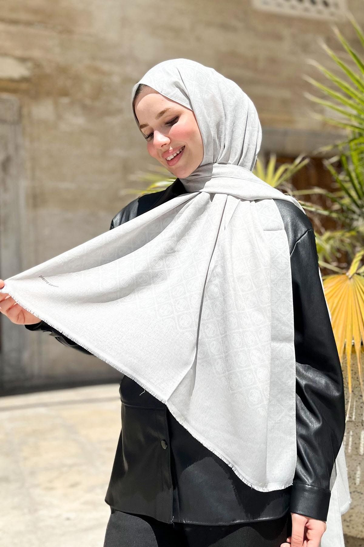 Pierre Cardin Elegans Şal - BF1090700-974 - Açık Gri