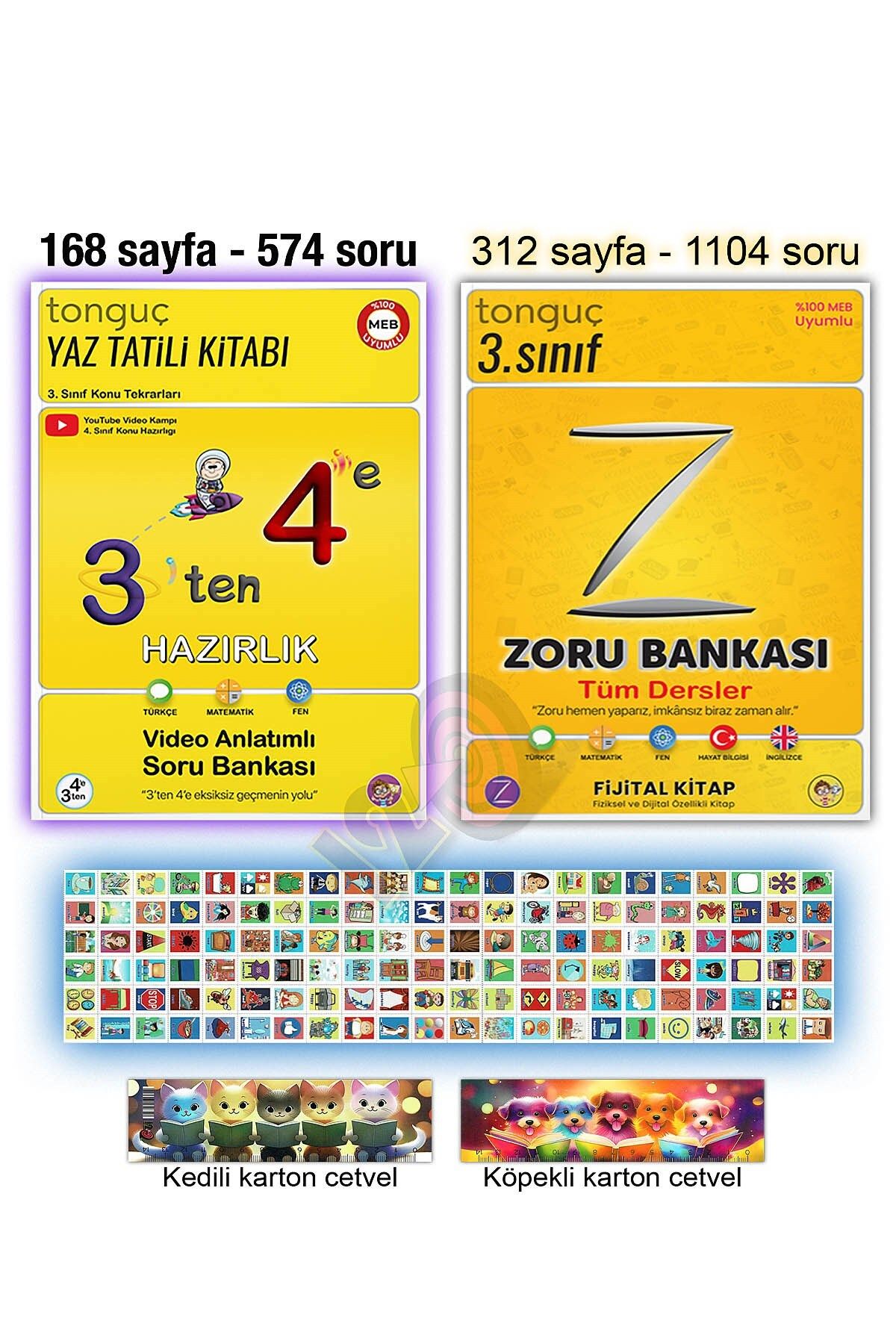 Tonguç Yayınları 3'ten 4'e Hazırlık Yaz Tatili Kitabı 3. Sınıf Tüm Dersler Zoru Soru Bankası 2025
