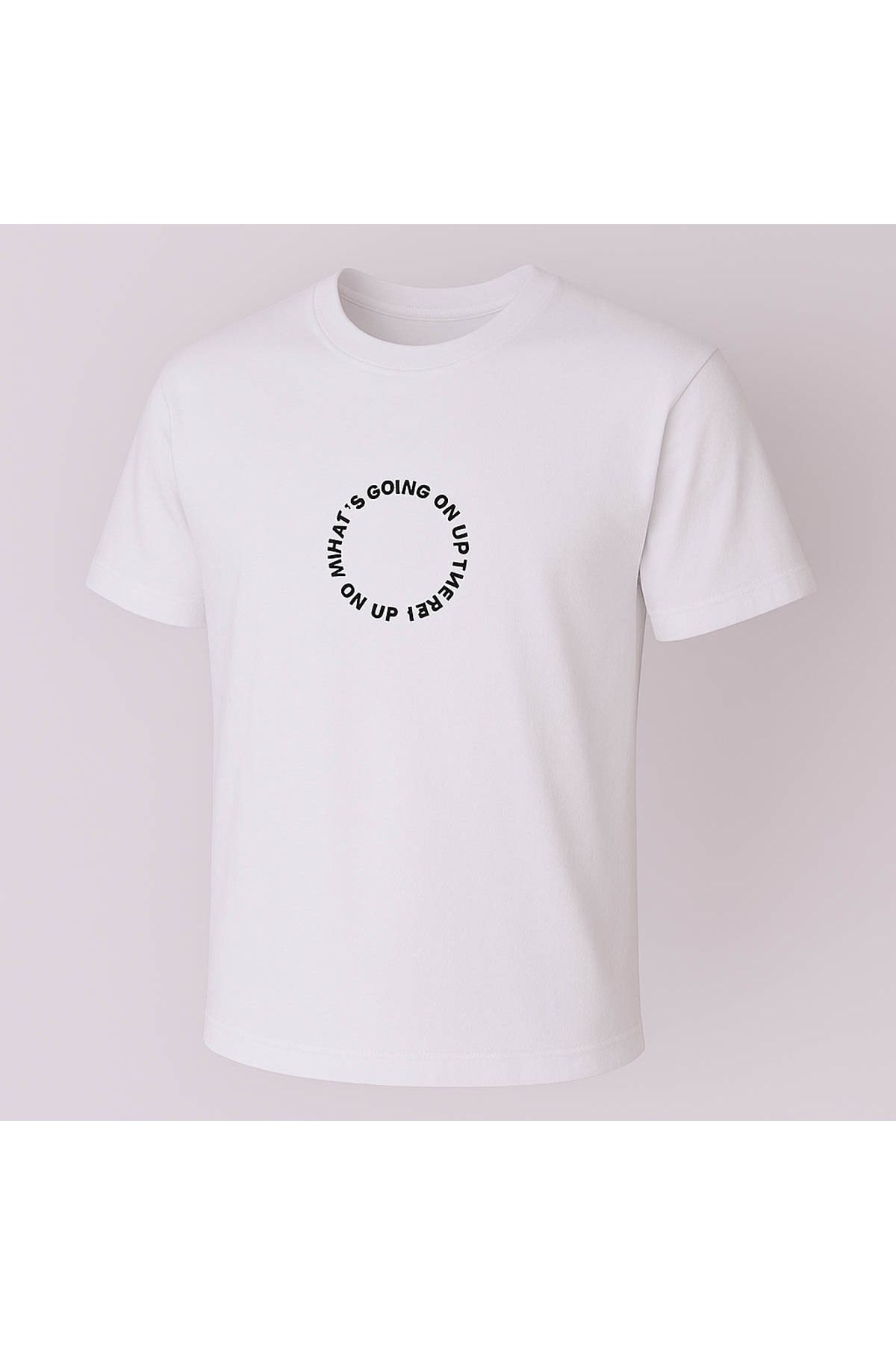 trender-Ανδρικό μπλουζάκι Going On Up Print Λευκό 2