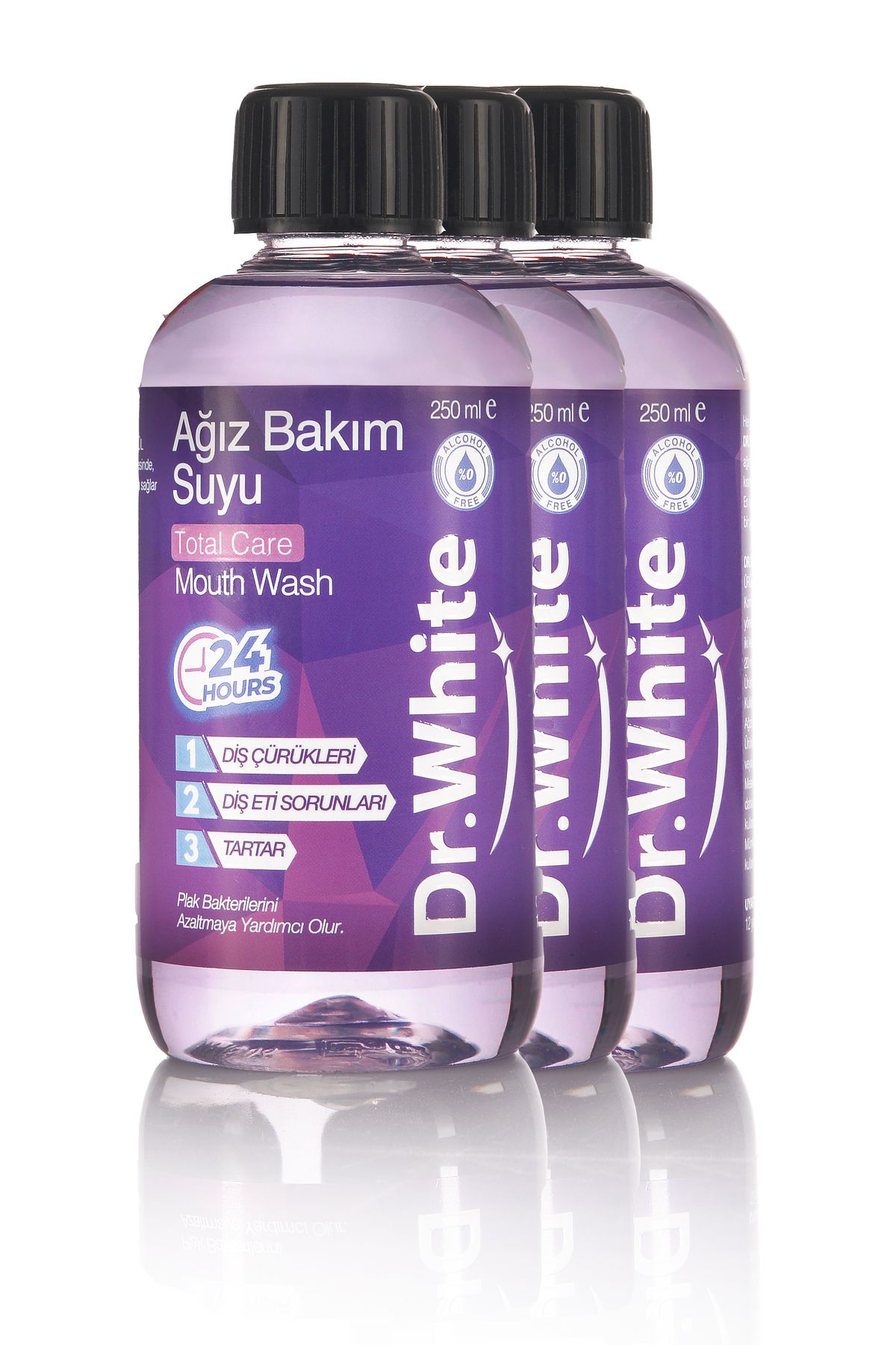 Dr.White Dr. White Ağız Bakım Suyu Total Care 3x250Ml