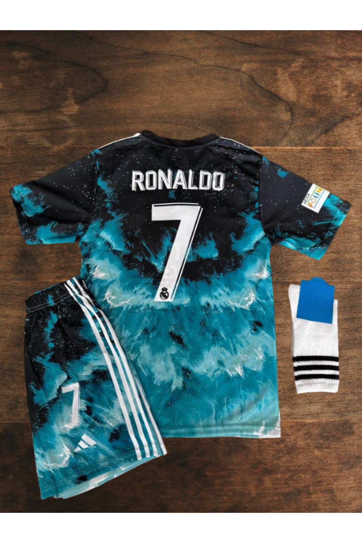 Alaturka Mix realmadridözel tasarım mavi dalgalı forması
