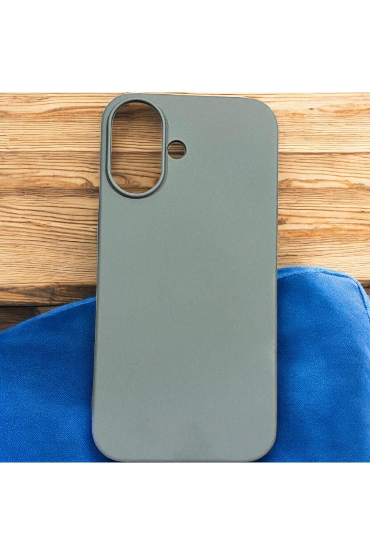Digimanya Iphone 16 Uyumlu Kılıf Silikon Lansman Ve Esnek Gri