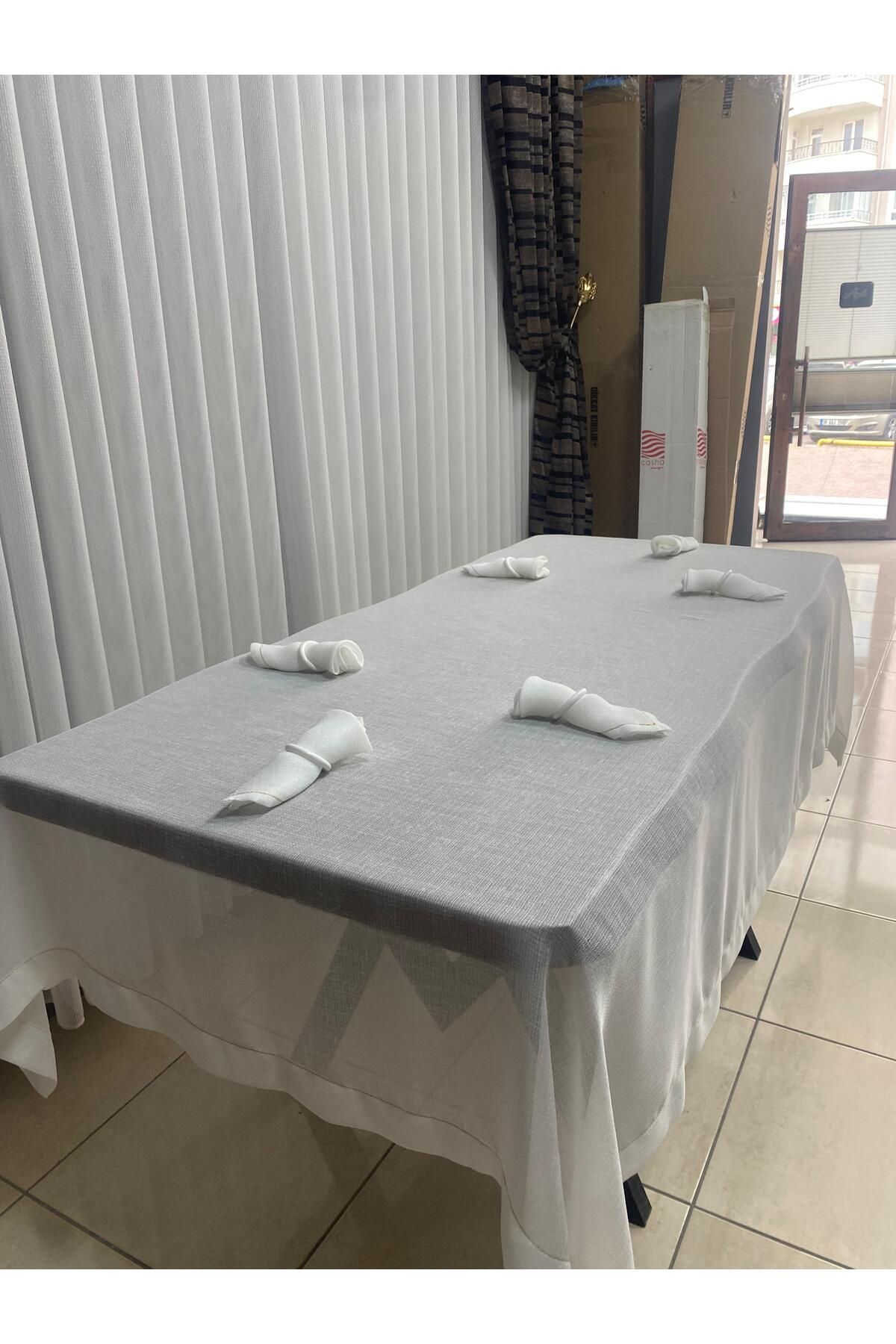 DİLETTO Keten Tül Masa Örtüsü