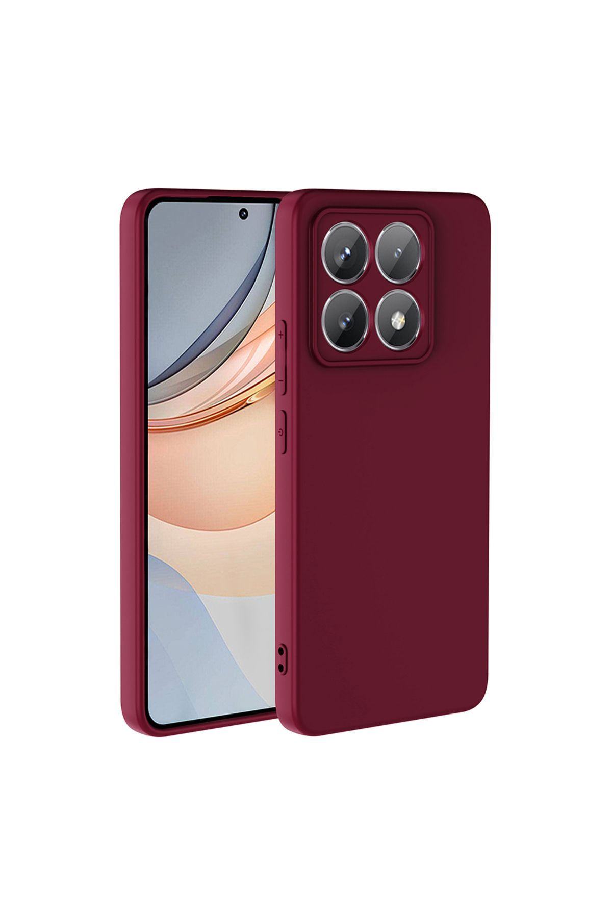 Nevarium Xiaomi 14T Kılıf Lansman İçi Kadife Kamera Korumalı Mara Silikon Kılıf-Koyu Mor