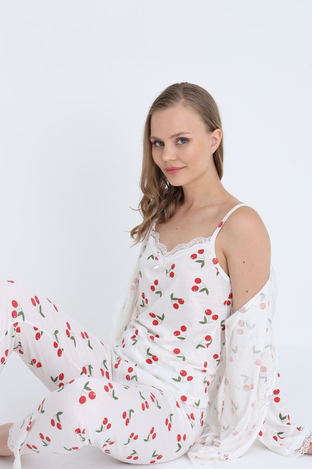 STELLAPİNK Kadın Likralı Pijama Takımı