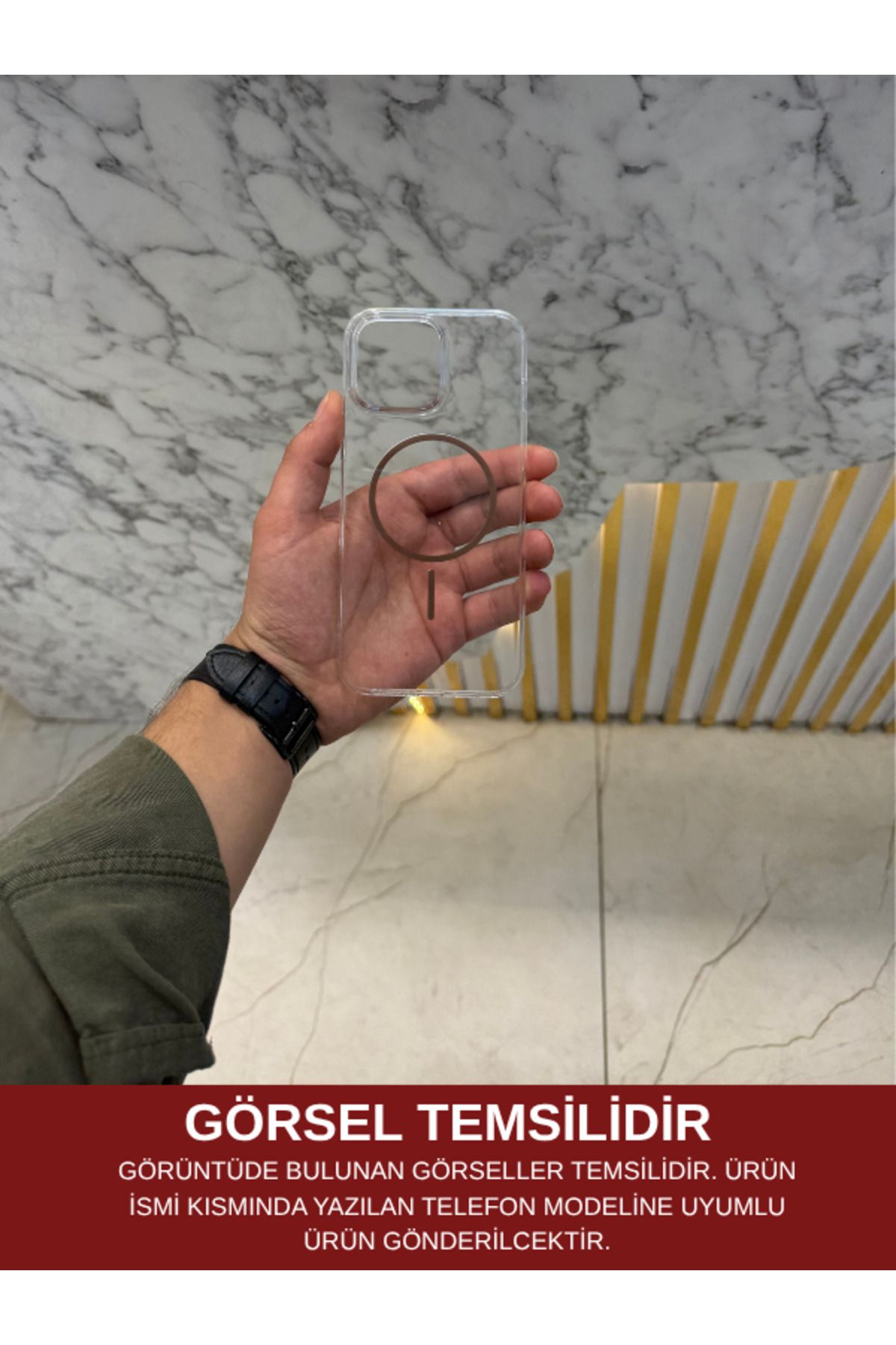 DUBİGOLD İPHONE 16 E UYUMLU MAGSAFE ÖZELLİKLİ SERT ŞEFFAF SARARMAZ MİKA KILIF