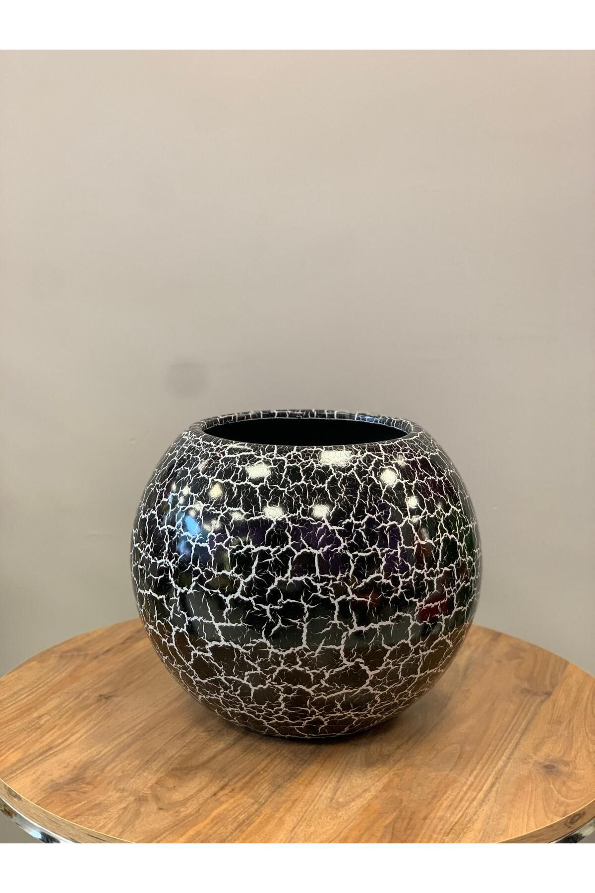 Zenhil Çatlak Desenli Top Saksı 37cm