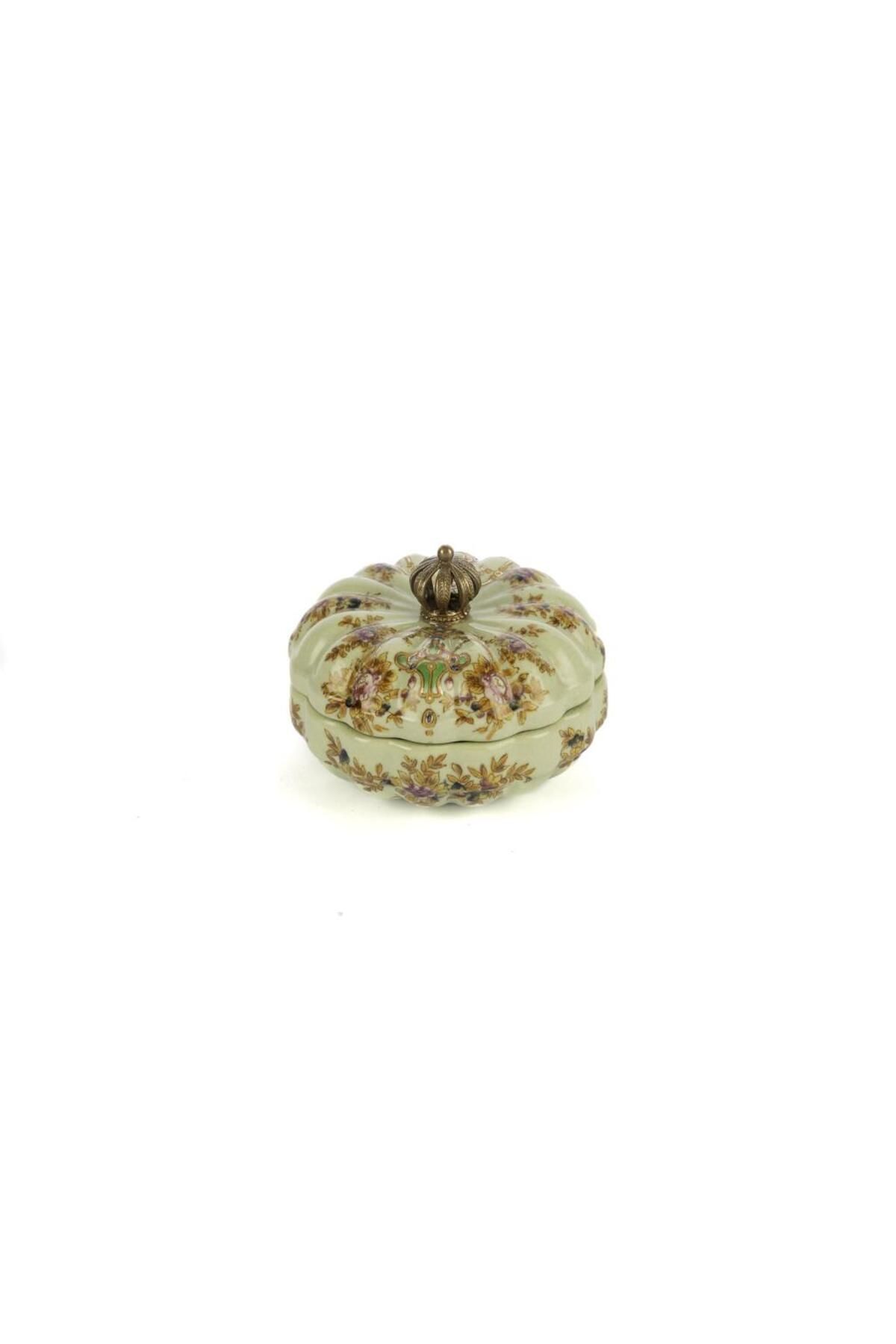 Mikasa Moor Yeşil Gül Des Yuvarlak Kutu 13x10cm