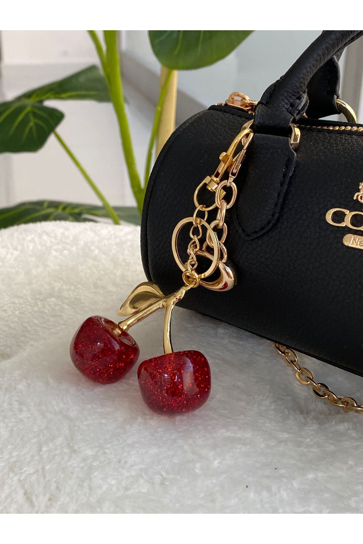 DMR Accessoire Çelik kiraz çanta charmı trend model