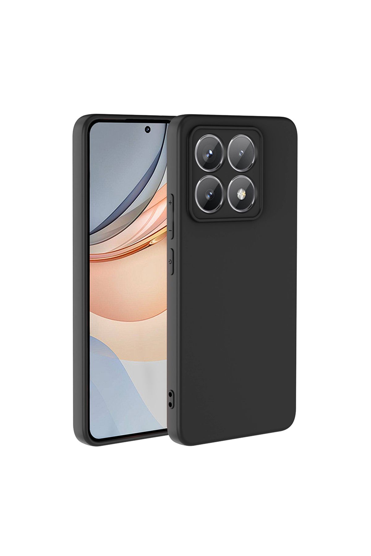 Nevarium Xiaomi 14T Uyumlu Kılıf Lansman İçi Kadife Kamera Korumalı Mara Silikon Kılıf-Siyah