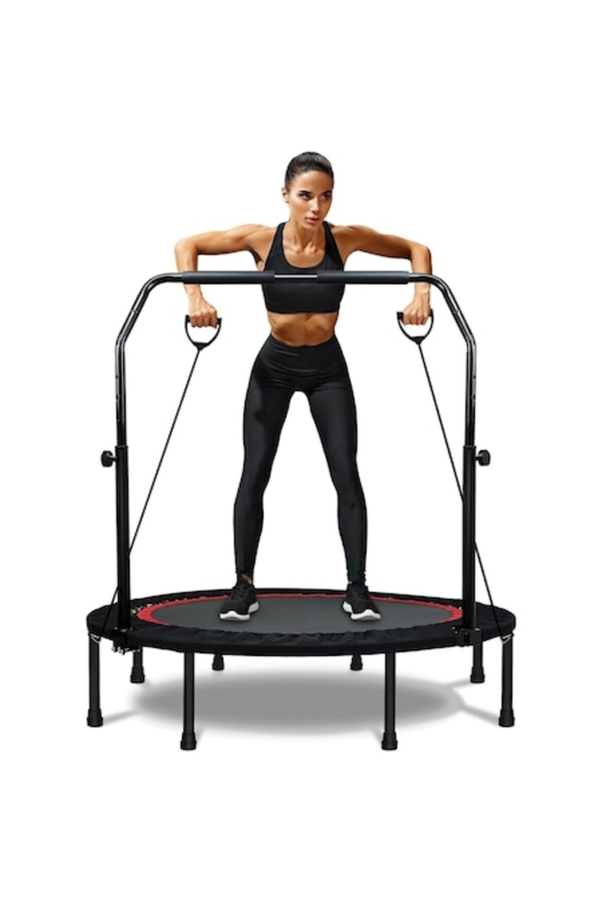 Smart Vibe Mini Trambulina Fitness Pliabila Kangofit 120 Cm Rebounder Cu Benzi De Rezistenta - One Size