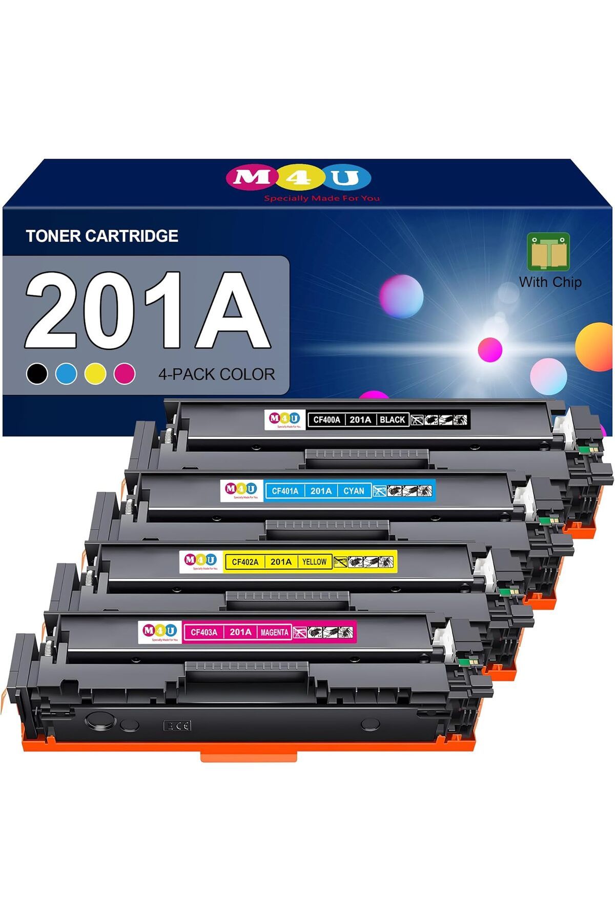 HP CF400A /201A MFP M277dw M277c6 M252dw M252n M252 M277 M277n Ink Printer (Black Cyan Yellow Magenta)