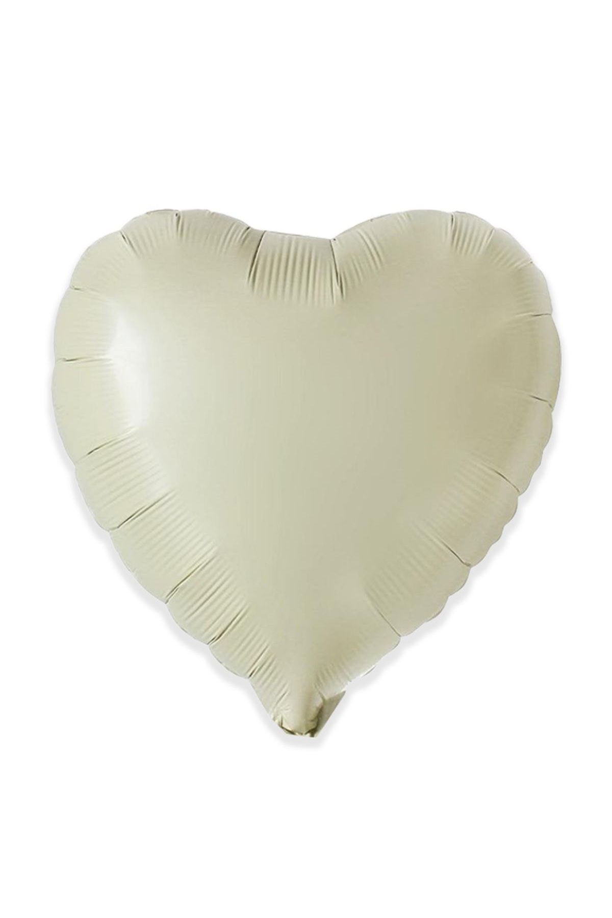 tedaks 1 Adet 18 inç 45 Cm Retro Kalp Folyo Balon Krem