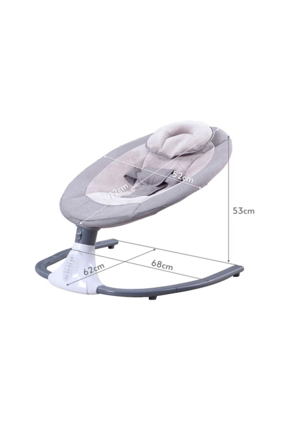 ROHS-Multifunctional Electric Swing, Bluetooth, Remote Control, Built-in Music and Folding Roof 5