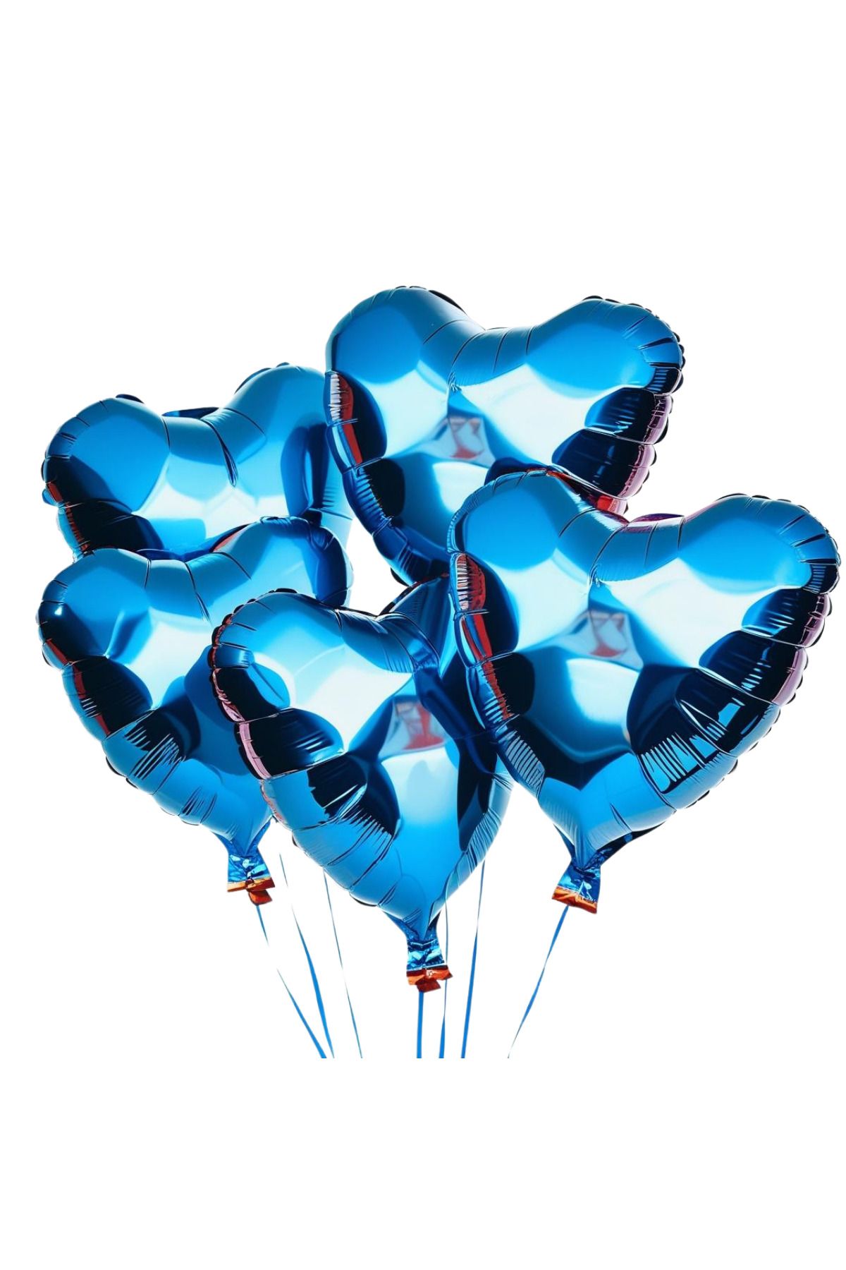 tedaks 5 Adet 18 İnç 45 Cm Kalp Folyo Balon Mavi