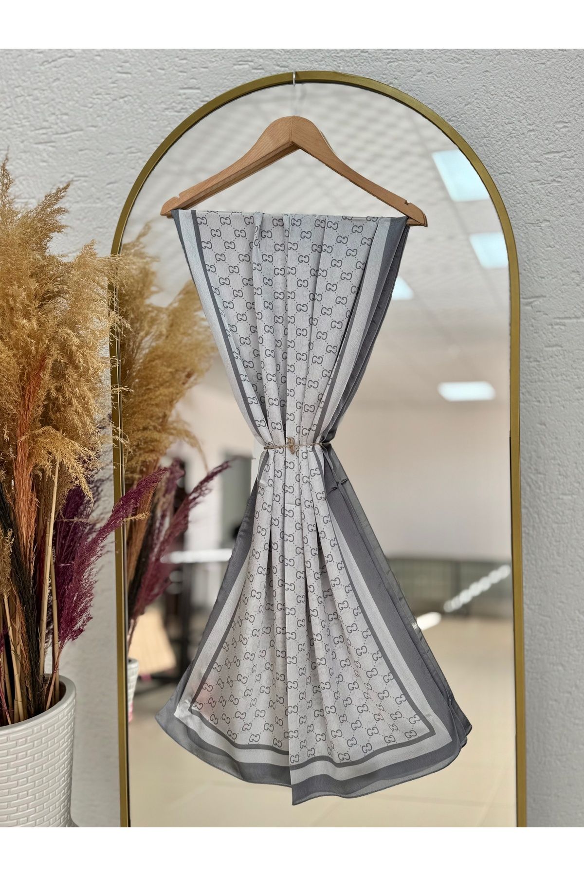 MİHRA STORE Rosalia Marka Vual Şal Antrasit