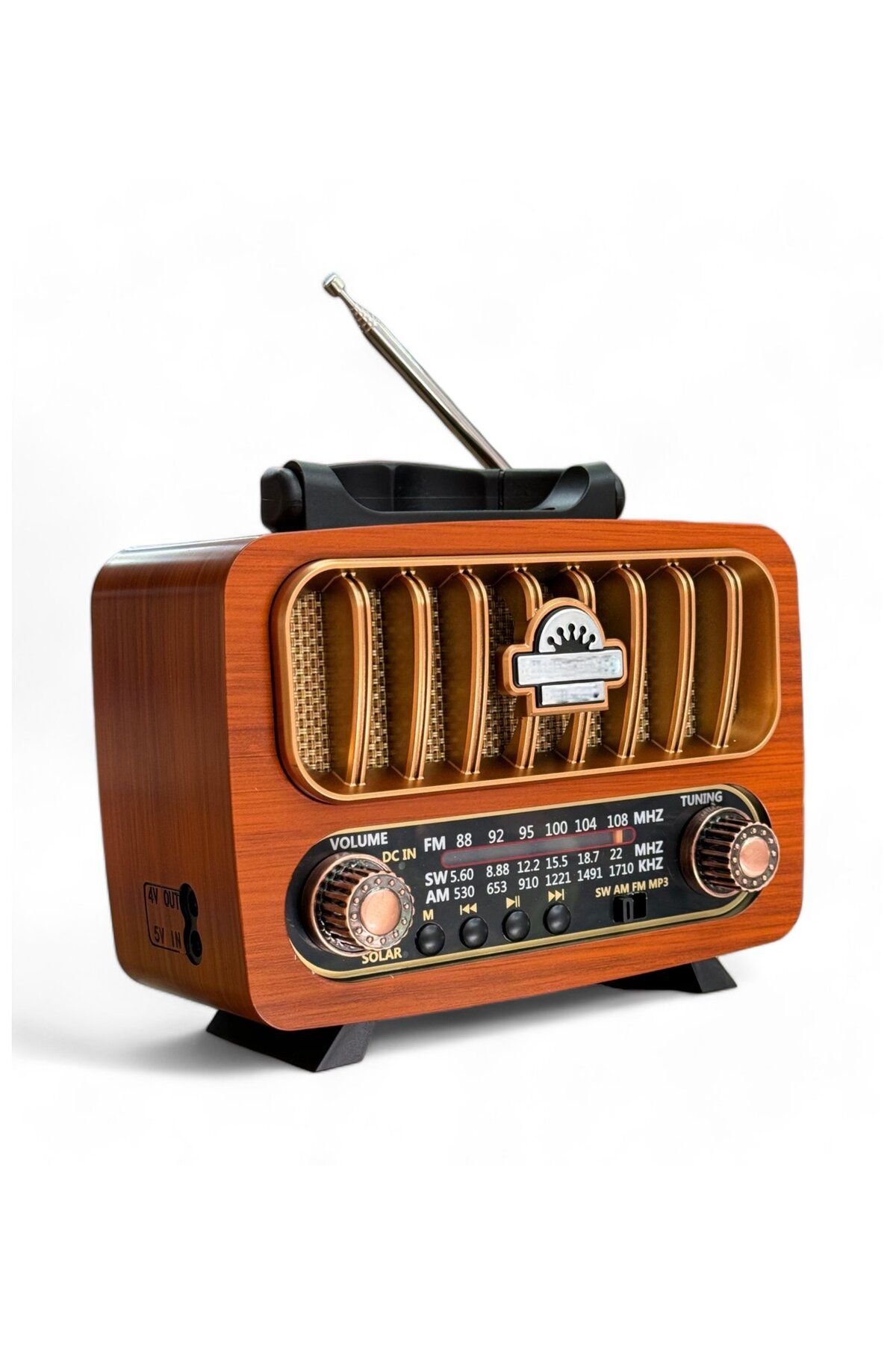 abnturk Nostaljik Ayaklı Şık Yüksek Ses Kaliteli Eskitme Tasaım Radyo