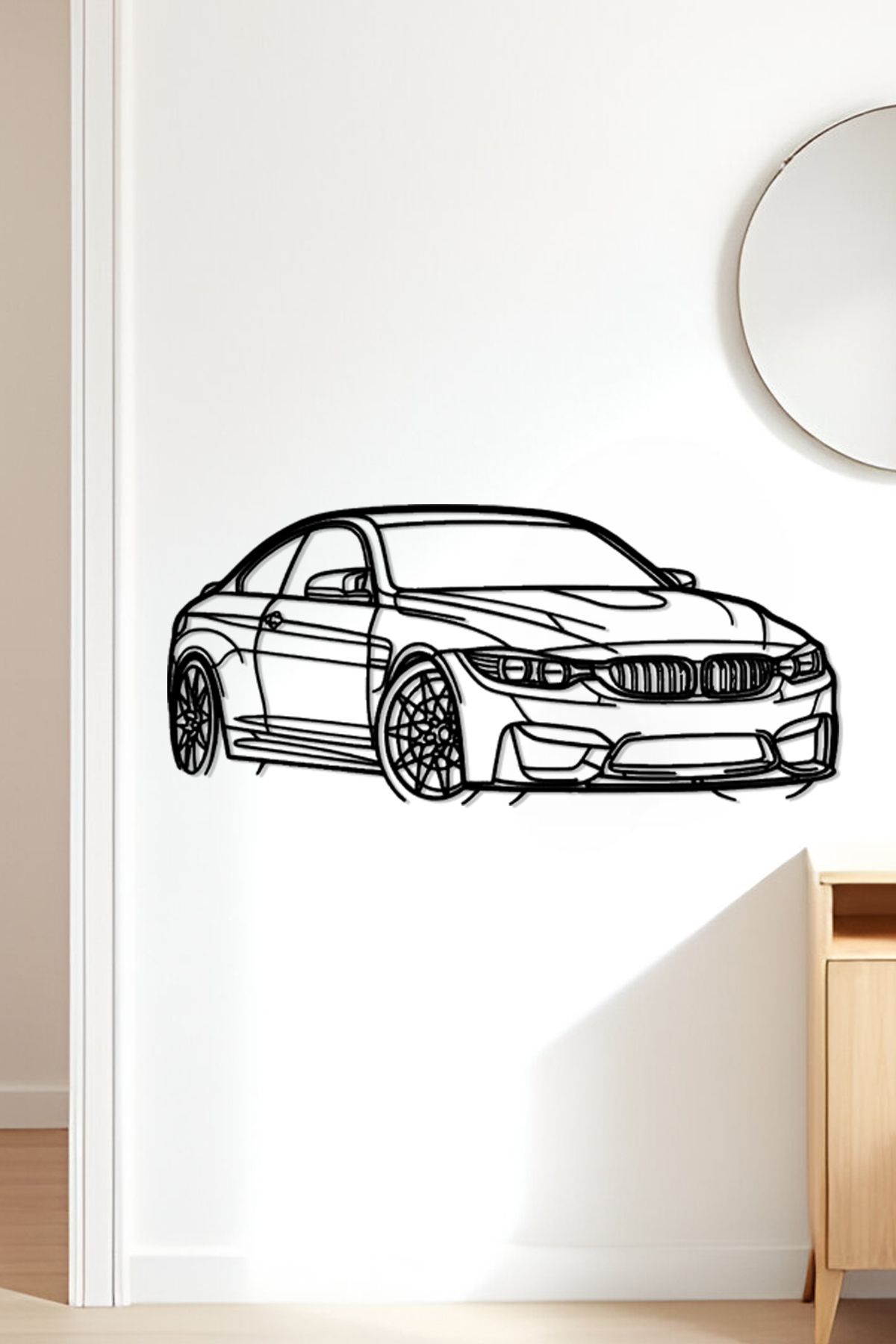 oalpo M4 F82 Modern Dekoratif Tablo, Dolap, Duvar ve Kapı Üzerine Uygun, 3D Baskı, 20cm