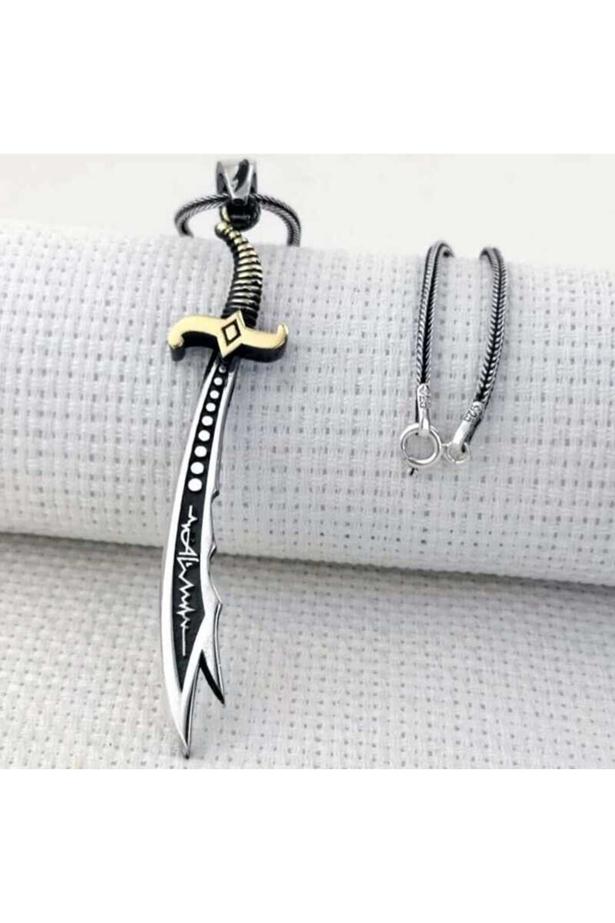 shop Hz Ali Zulfikar Kılıcı 925 Ayar Gümüş Erkek Kolye