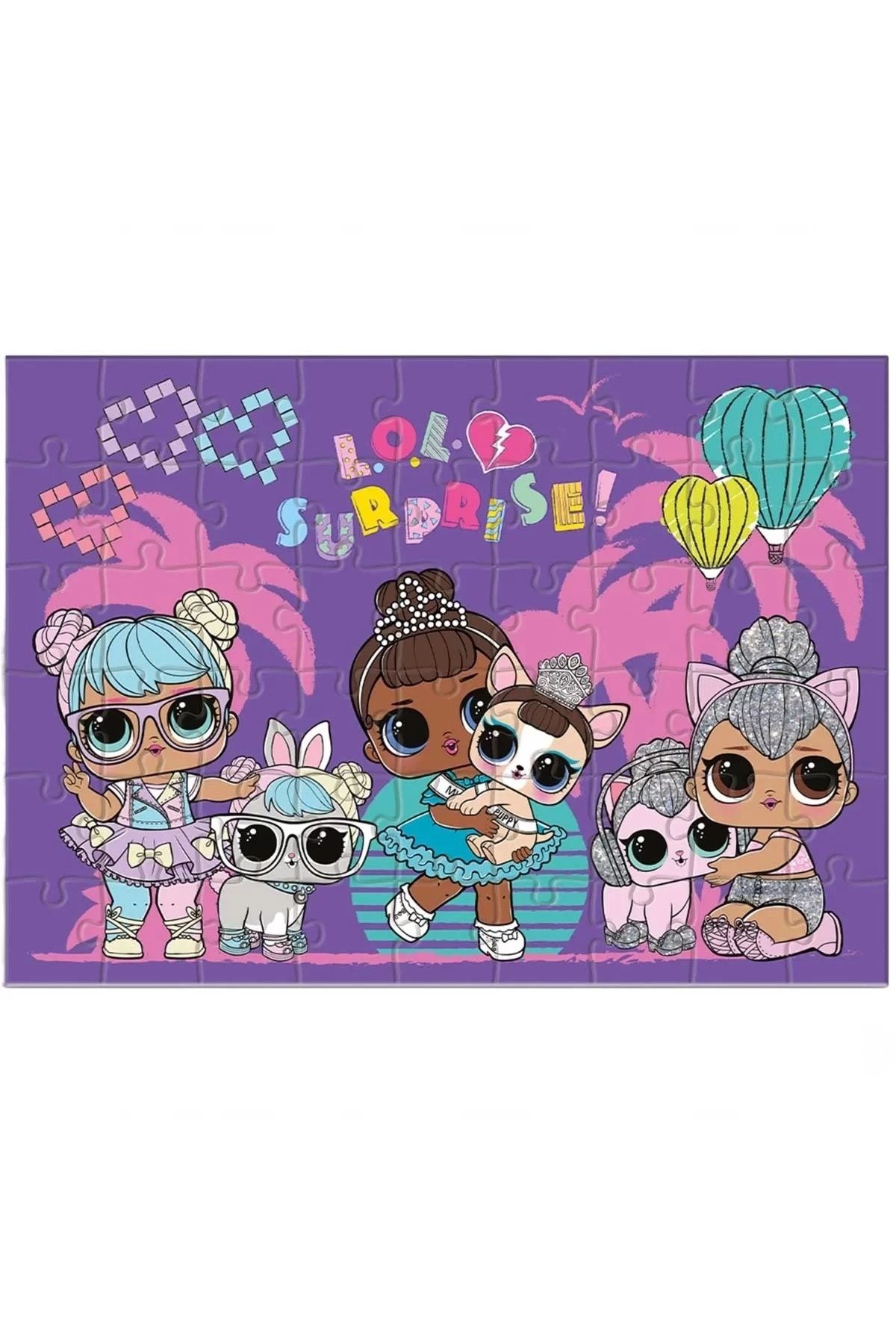 Muhcu Home Kız Çocukları İçin Sevimli 100 Parça Bebek Resimli Puzzle