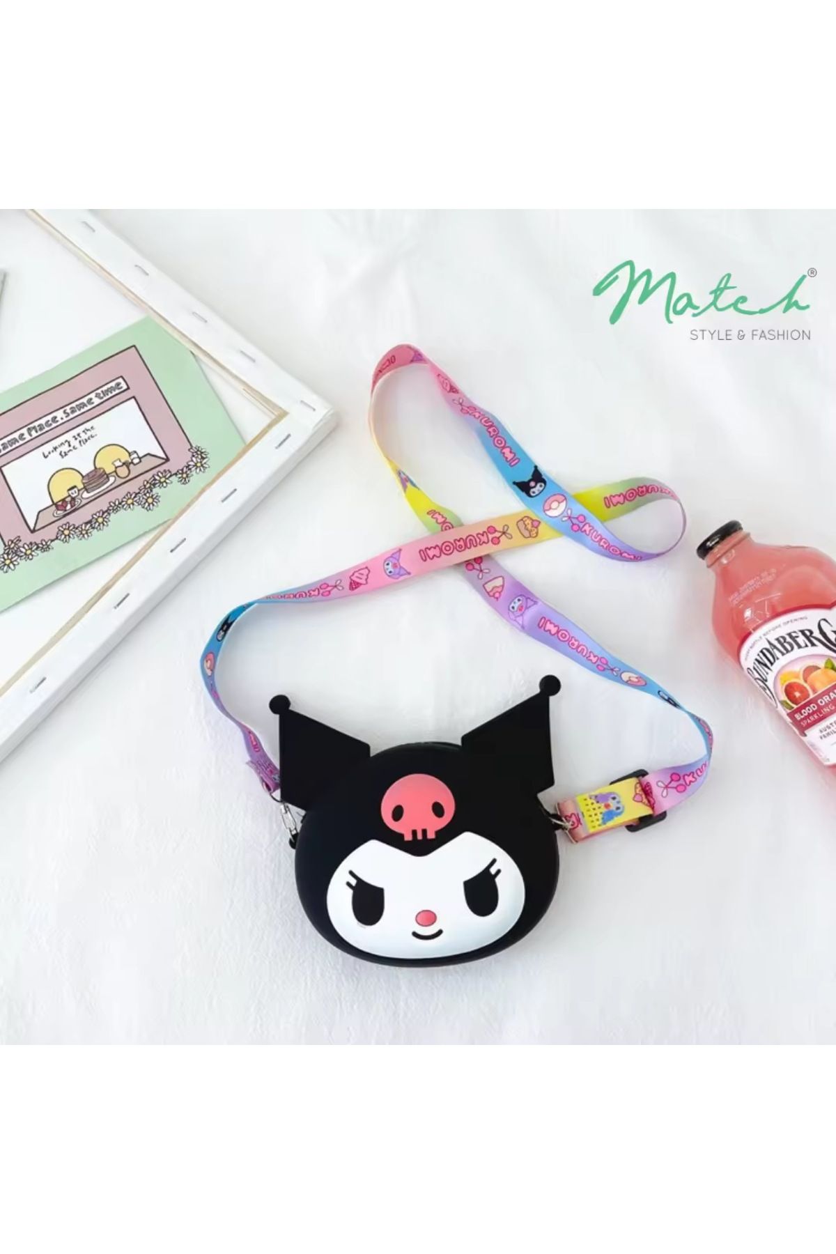 synshop Kuromi Kuromili Kedi Kulaklı Silikon Çanta Cüzdan Kadın Genç Kız Çocuk Bebek