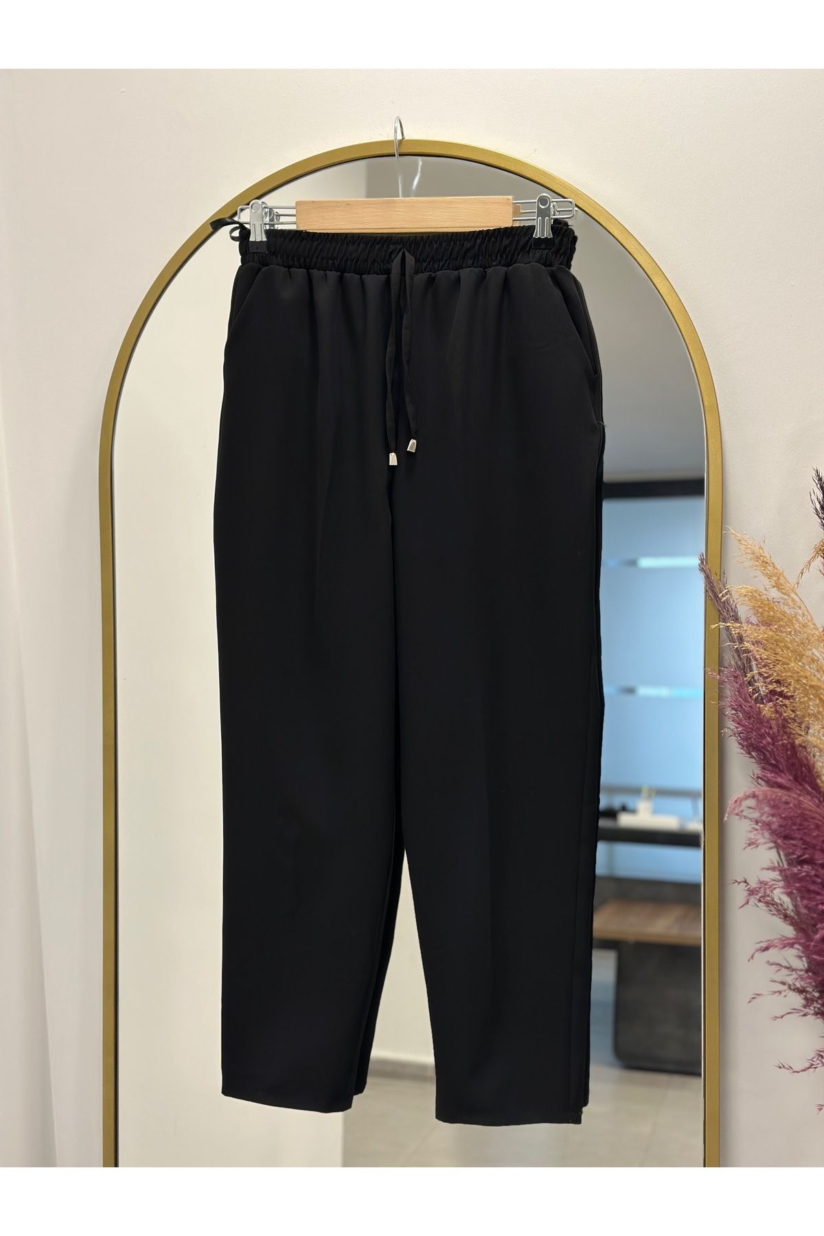 MİHRA STORE Asya Havuç Paça Pantolon-MT1444 Siyah
