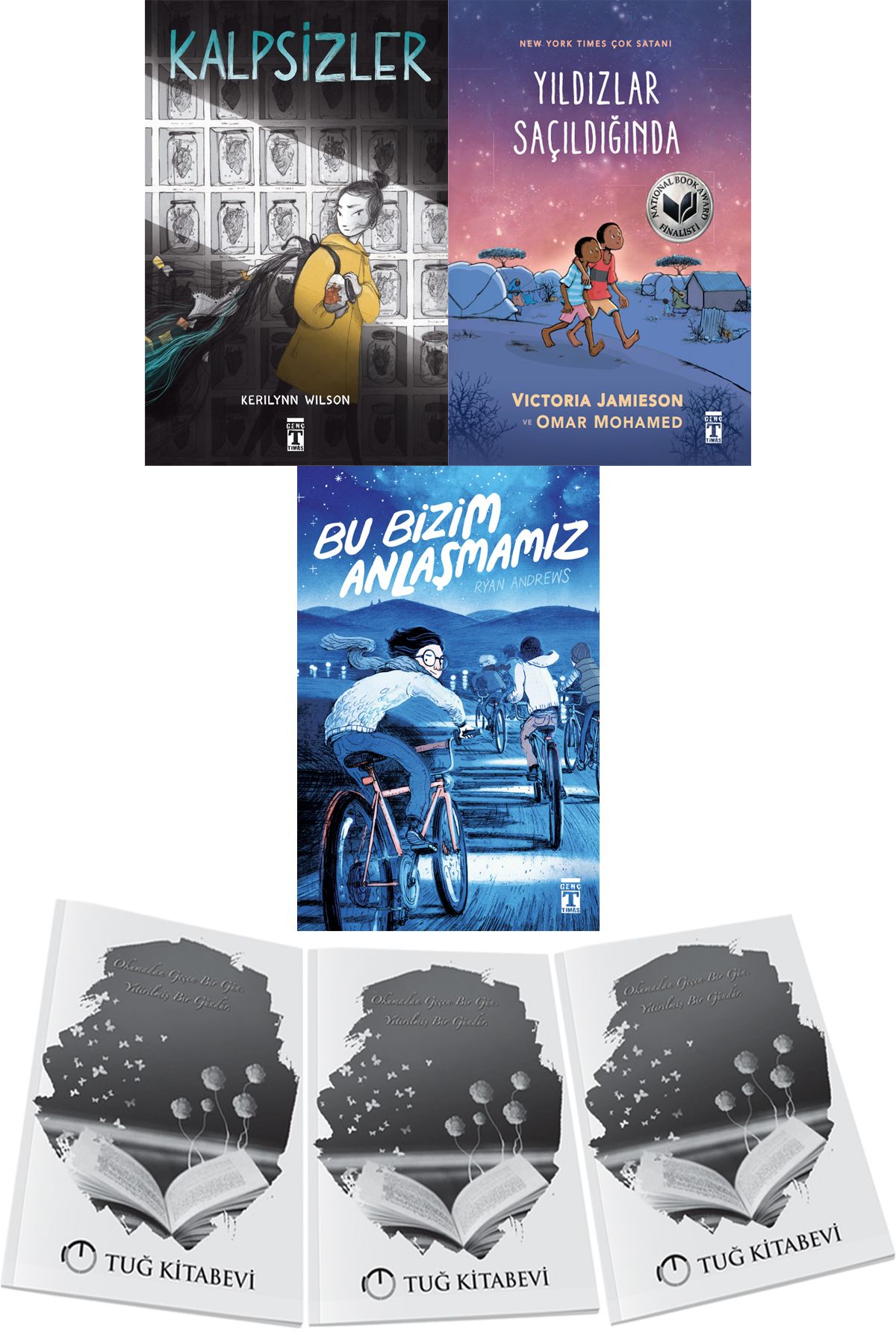 Timaş Çocuk Kalpsizler-Yıldızlar Saçıldığında (Fleksi Cilt)-Bu Bizim Anlaşmamız 3lü Set + Hediyeli