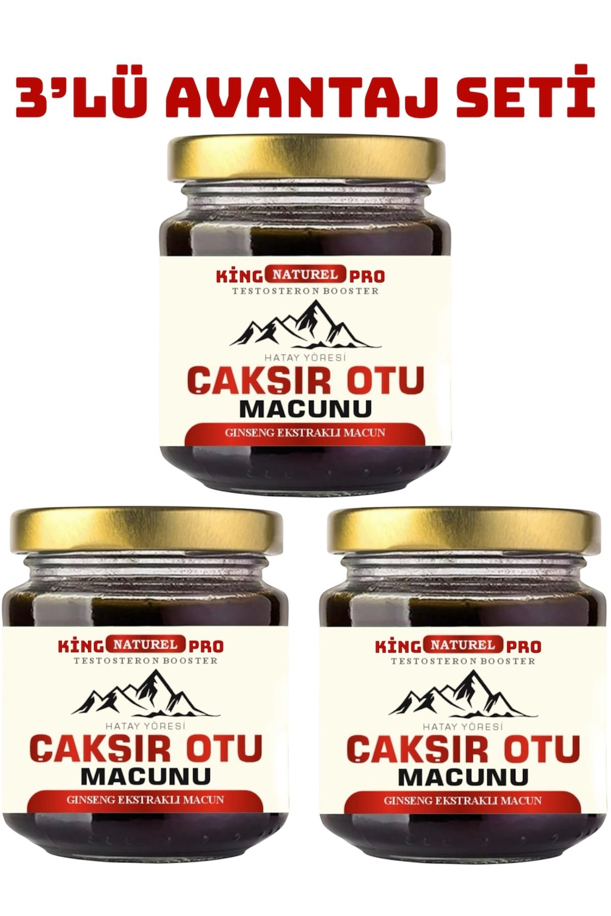 PRO 3 X 240 gr King Naturel Pro Çakşır Otu Macunu 3 Kavanoz Avantaj