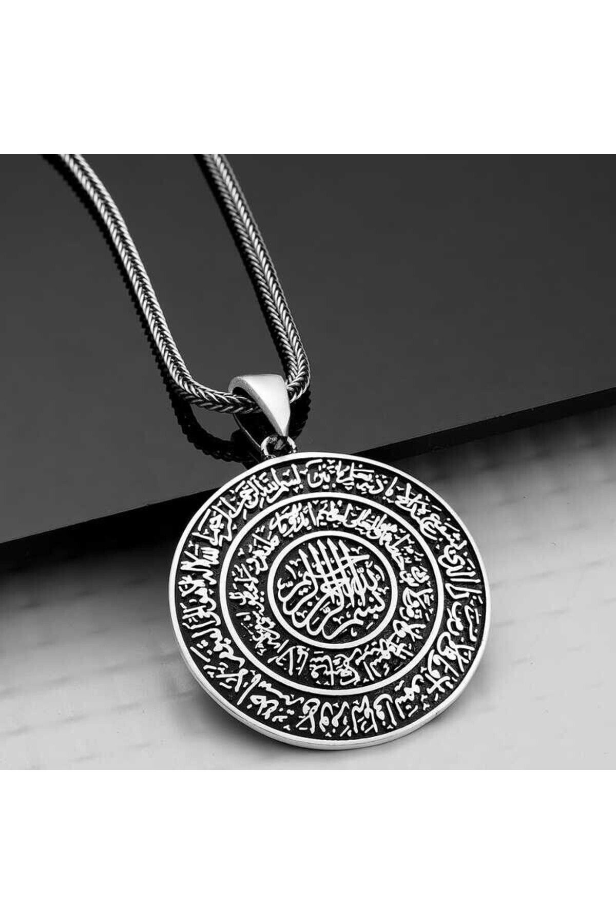 shop Ayetel Kursi Muskalık Cevşen 925 Ayar Erkek Kolye