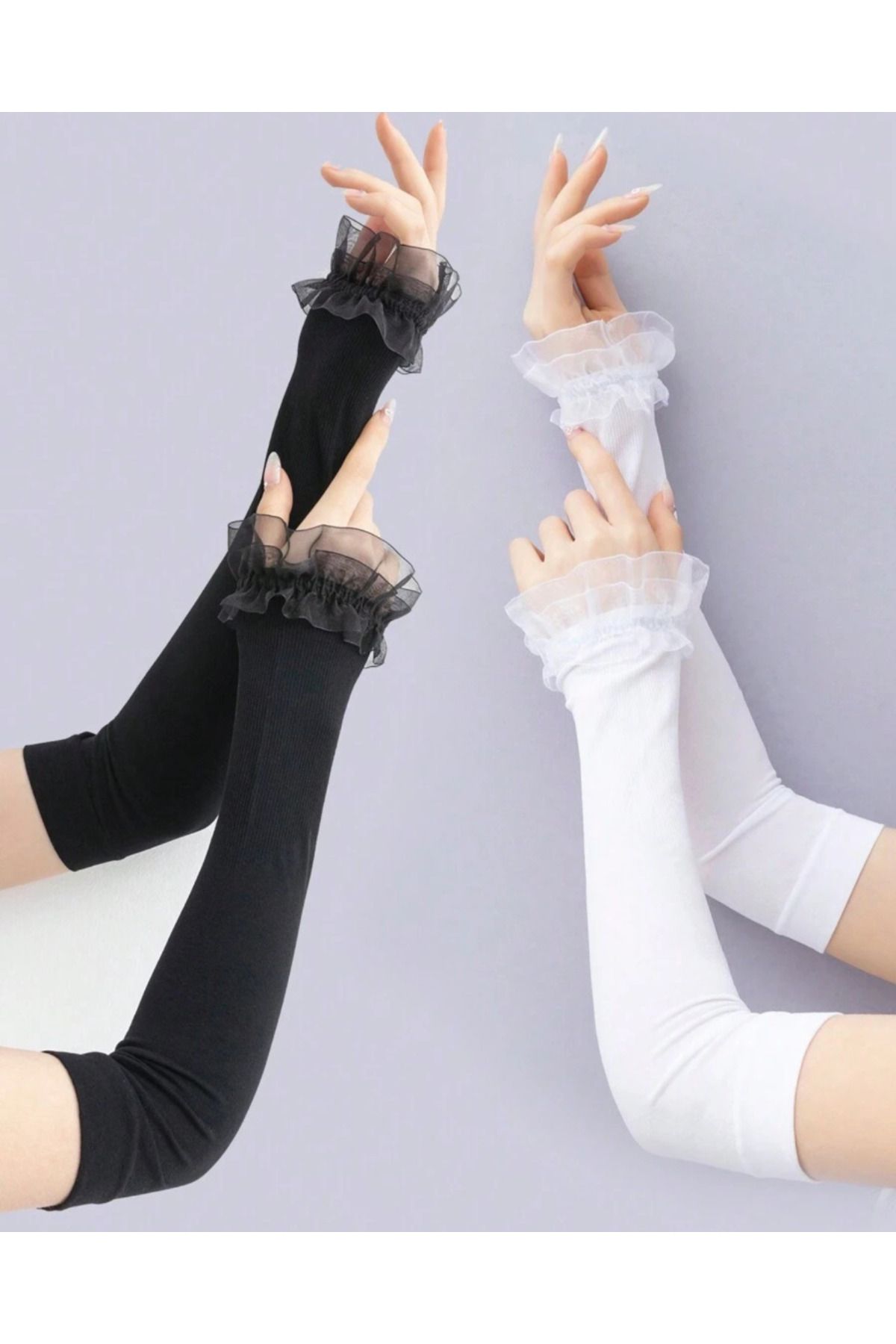 Atika Moda KOPYA - Kadınlar İçin File ve Dantel Güneş Koruyucu Kolluklar