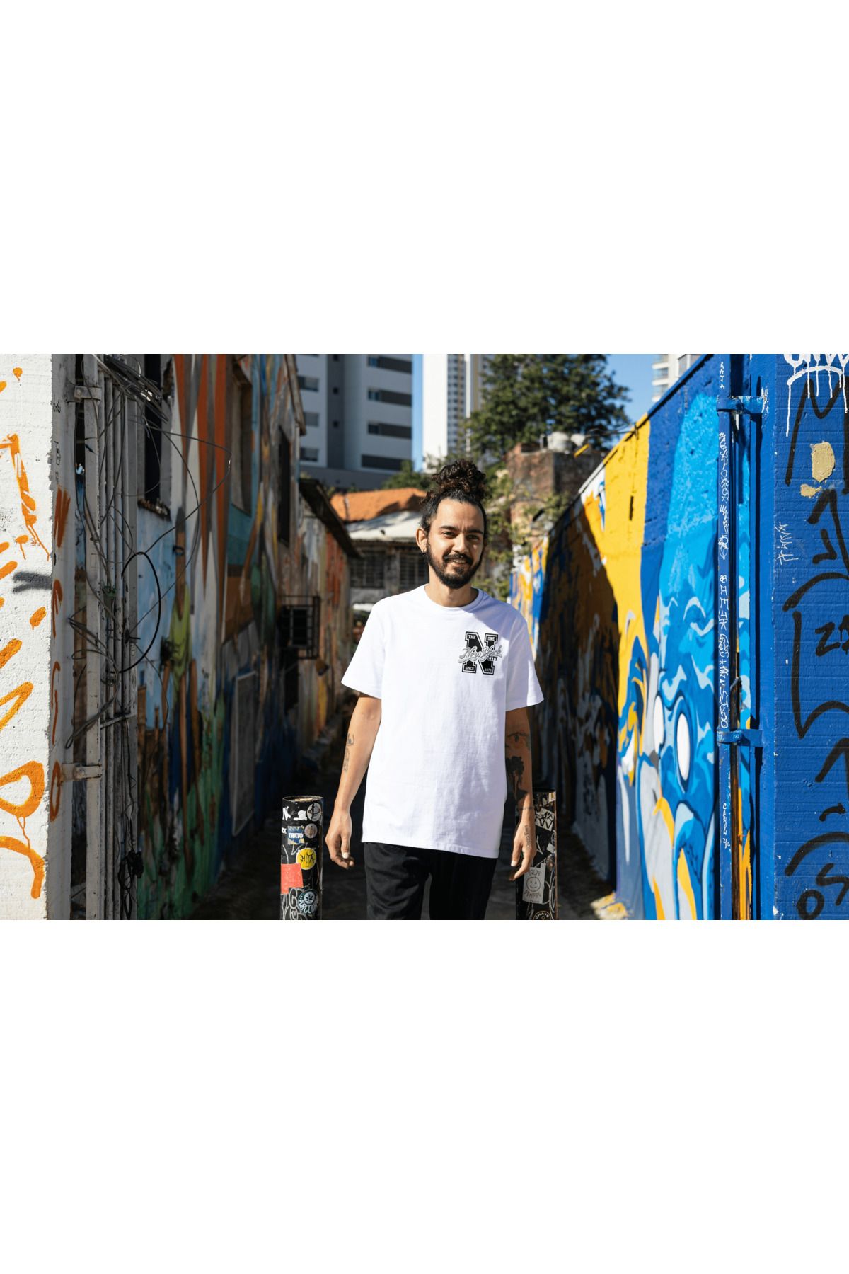 metafor Göğüs Baskılı Oversize Unisex T-shirt