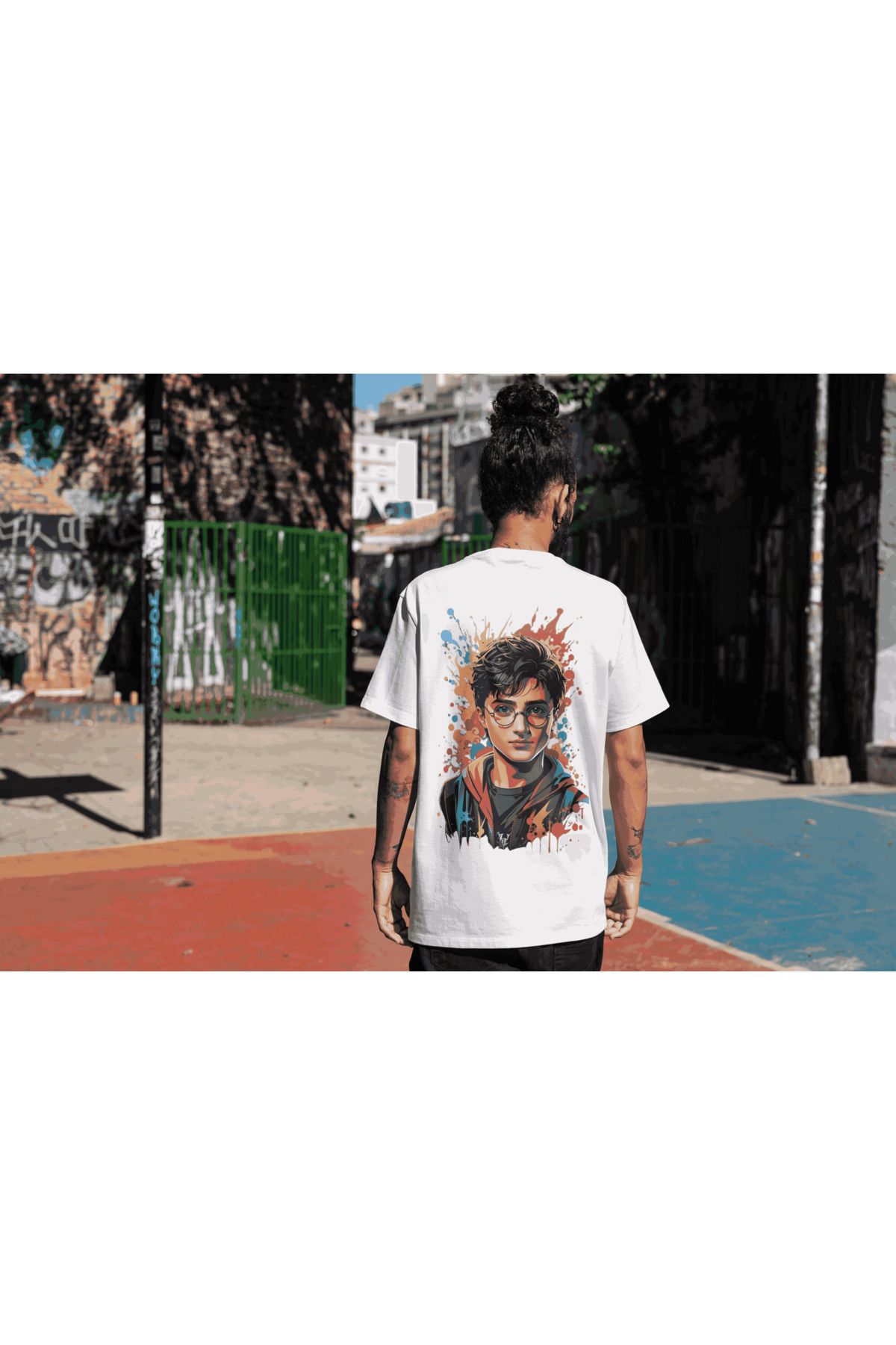 metafor Harry Potter Baskılı Oversize Unisex T-shirt