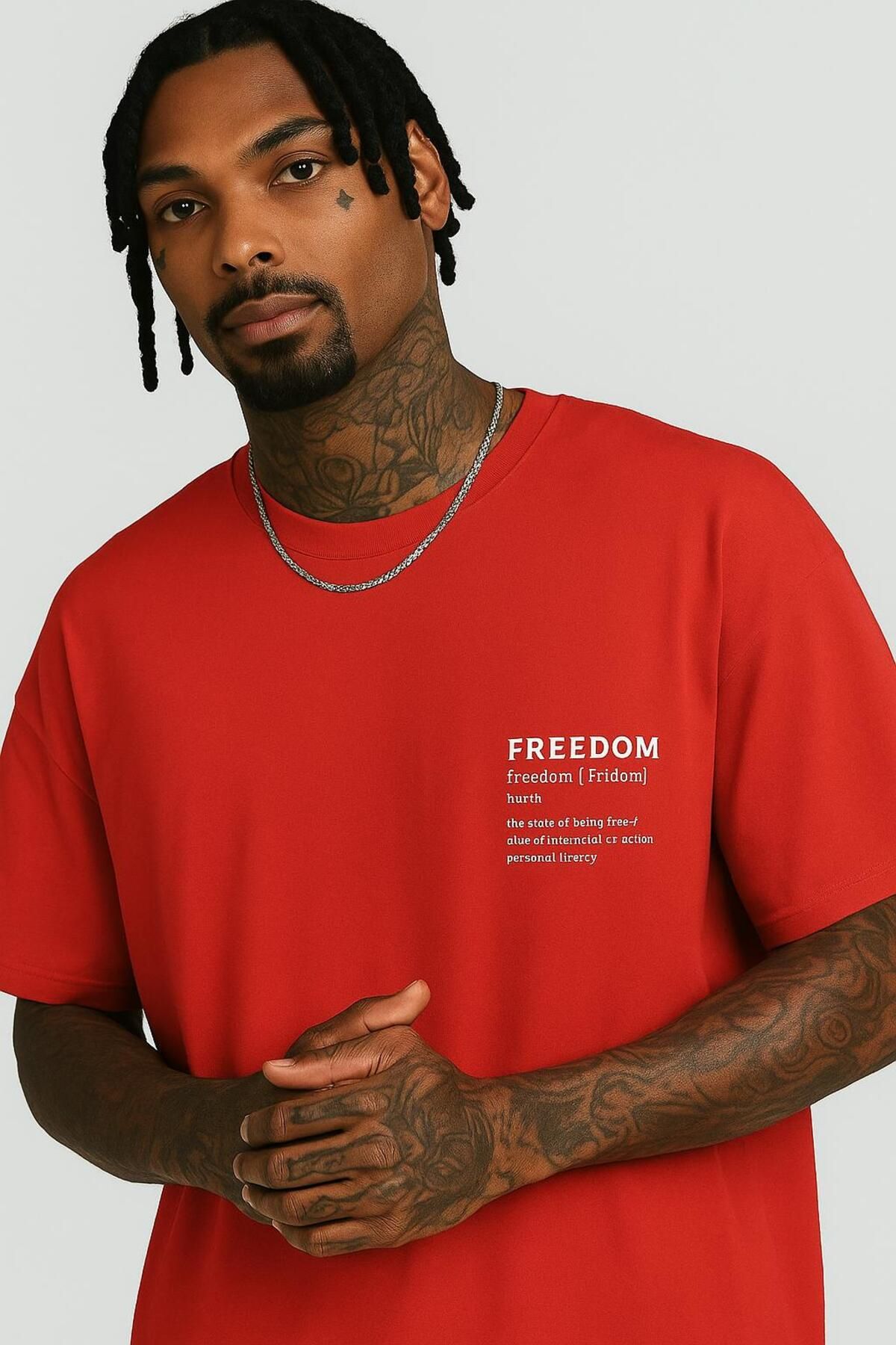 DM DOLCE MORE Freedom Baskılı Unisex T-shirt