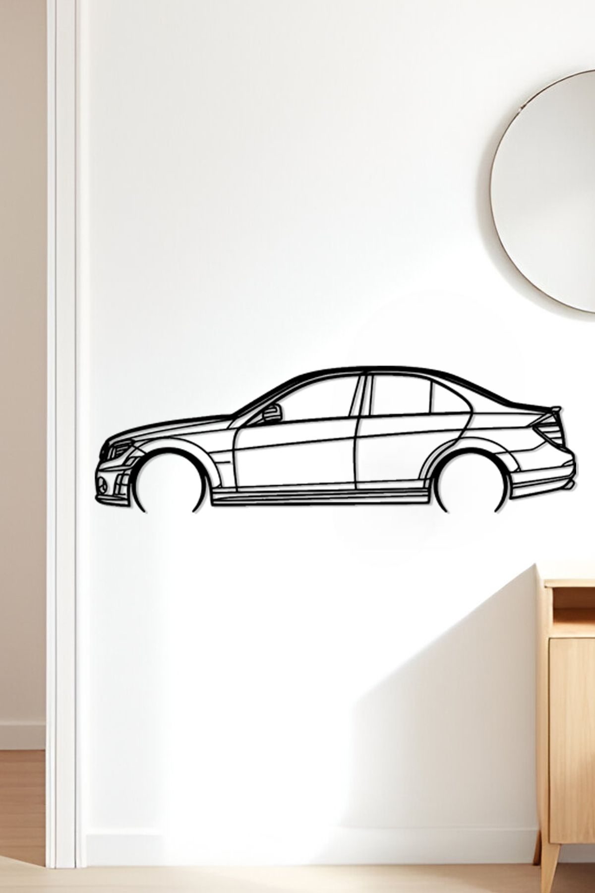 oalpo C63 AMG Modern Dekoratif Tablo, Dolap, Duvar ve Kapı Üzerine Uygun, 3D Baskı, 20cm