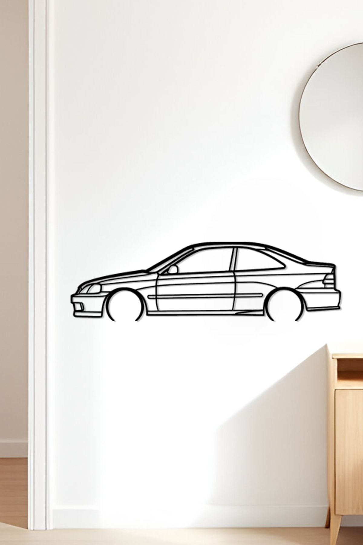 oalpo Civic 1999 Modern Dekoratif Tablo, Dolap, Duvar ve Kapı Üzerine Uygun, 3D Baskı, 20cm