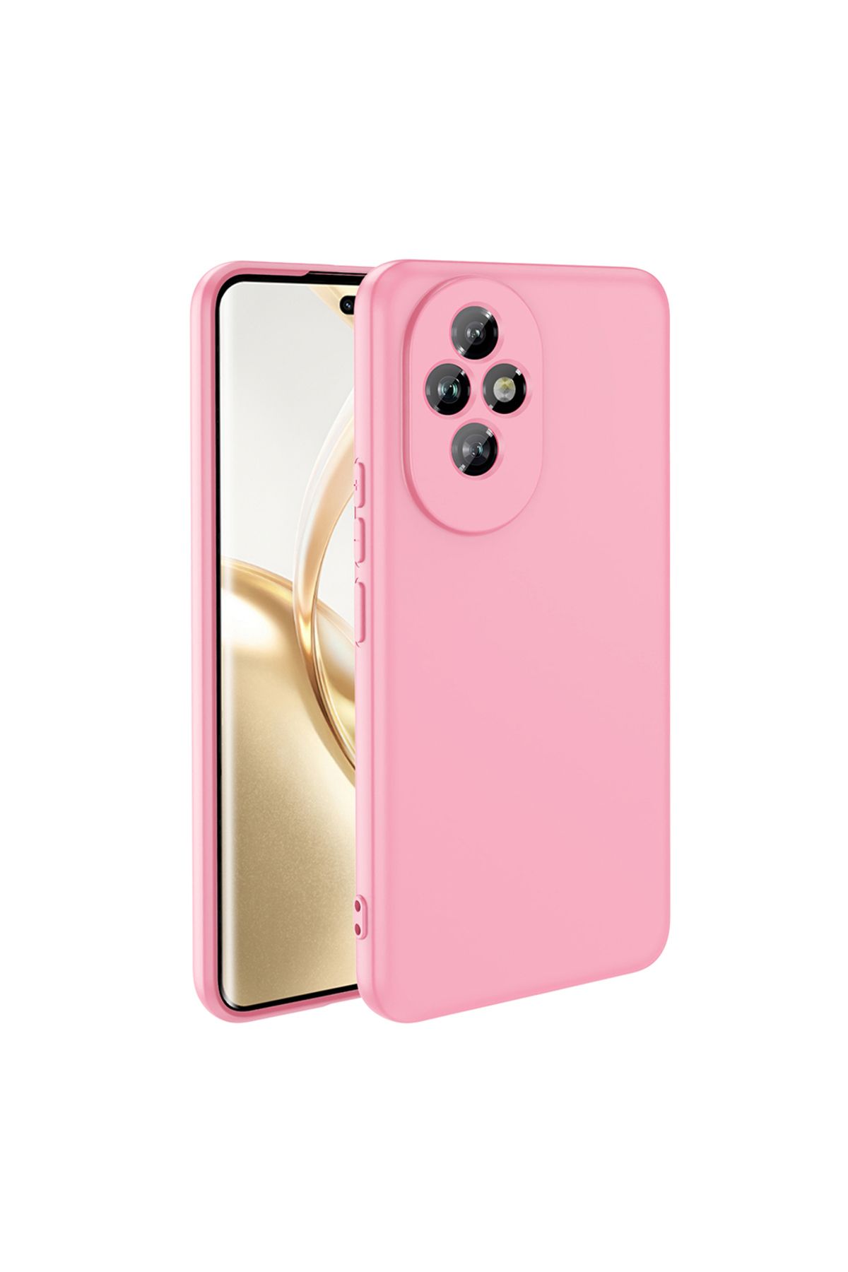 Nevarium Honor 200 Pro Kılıf Lansman İçi Kadife Kamera Korumalı Mara Silikon Kılıf - Pembe